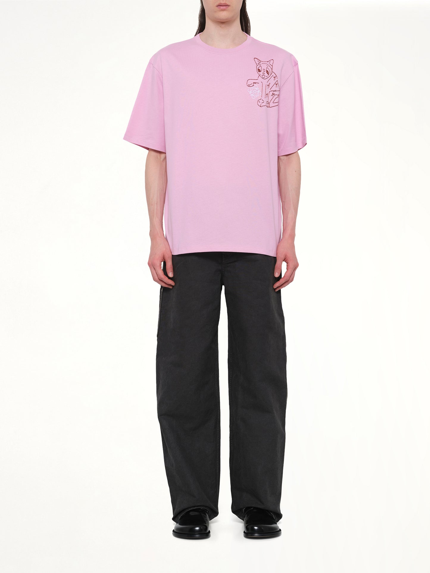 Louis Wain Loose Fit T-Shirt in Pink