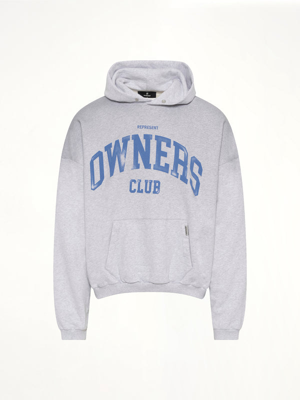 Represent Owners Club Hoodie in Sprayed Ice Grey Marl