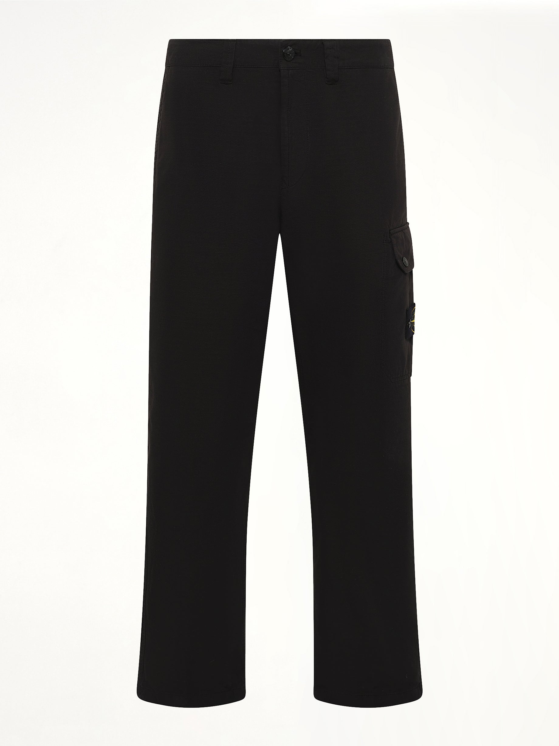 3100011 Organic Cotton Ripstop Trousers in Black