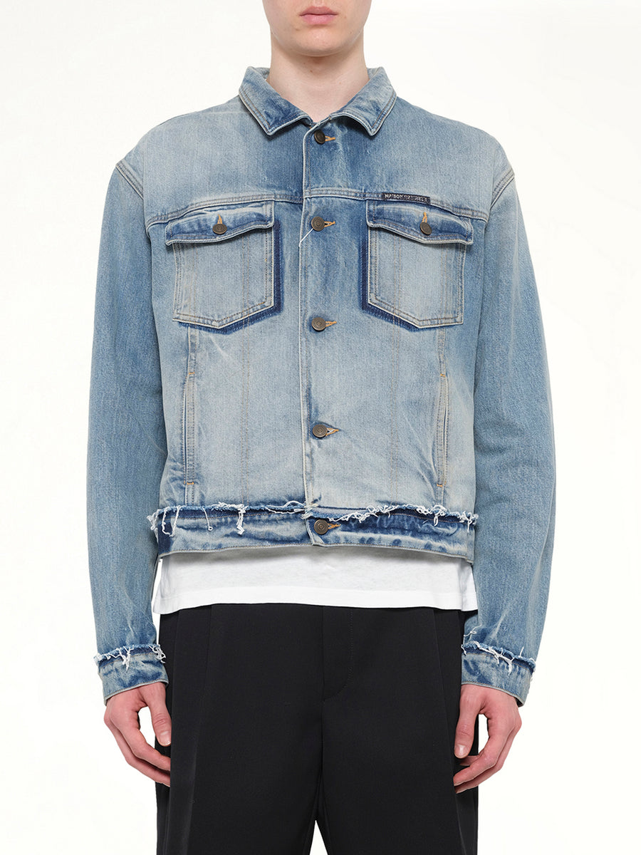 Washed Denim Jacket in Blue