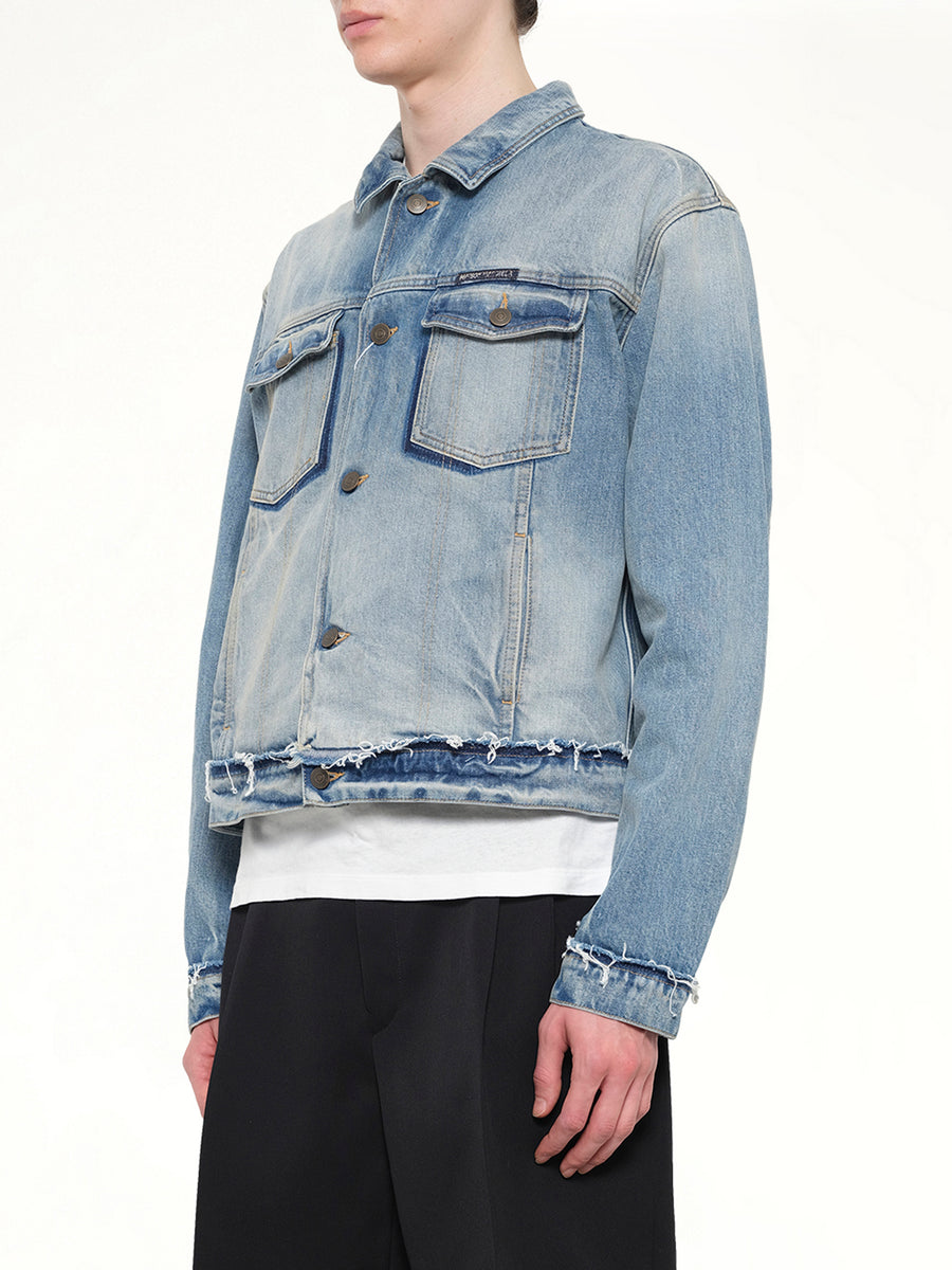Washed Denim Jacket in Blue