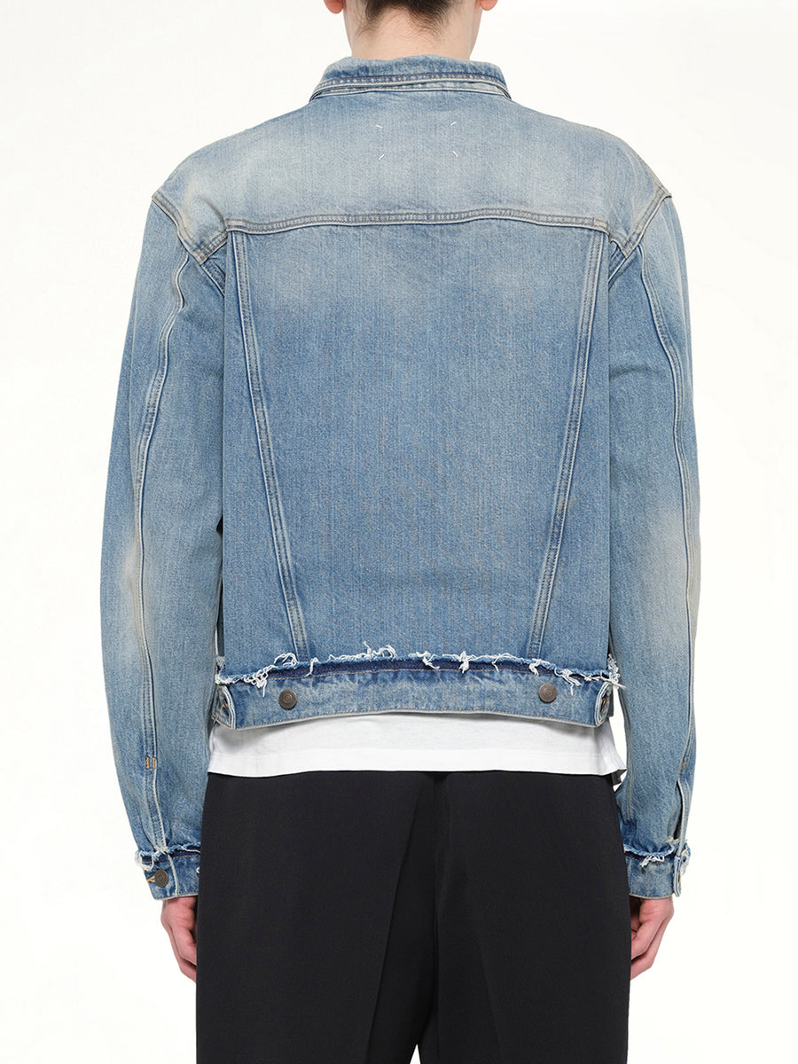 Washed Denim Jacket in Blue