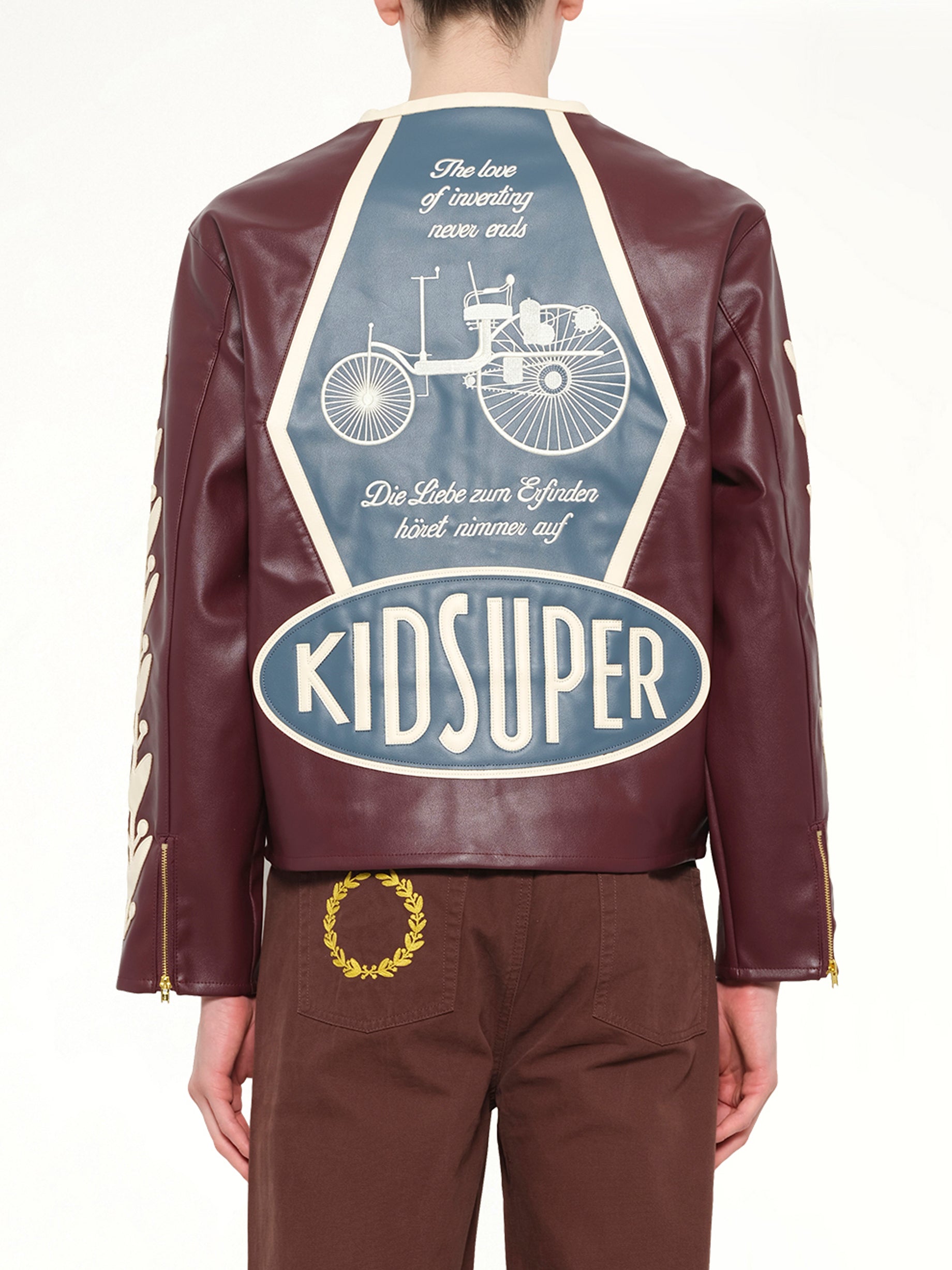 Kidsuper X Mercedes Benz 레이서 재킷 버건디