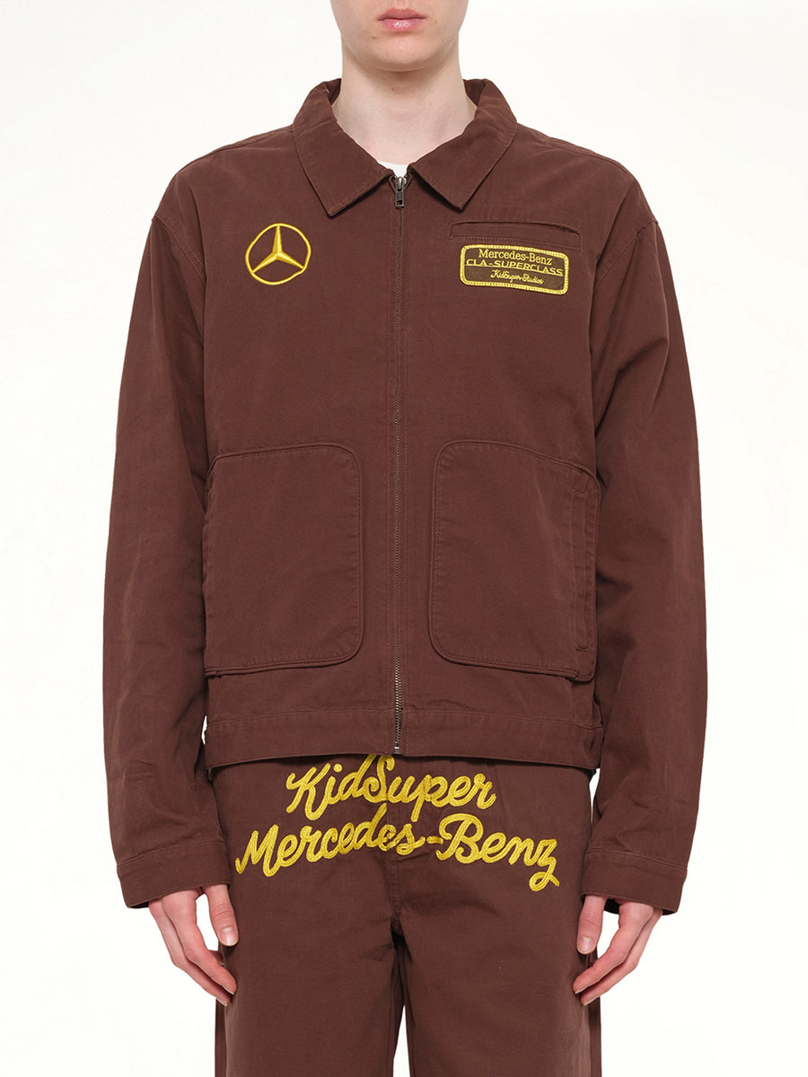 Kidsuper X Mercedes Benz Work Jacket in Brown