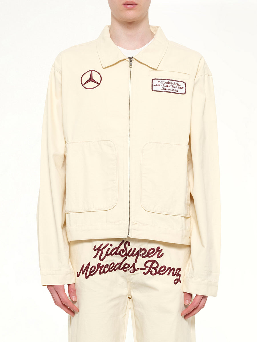 Kidsuper X Mercedes Benz Work Jacket in Cream