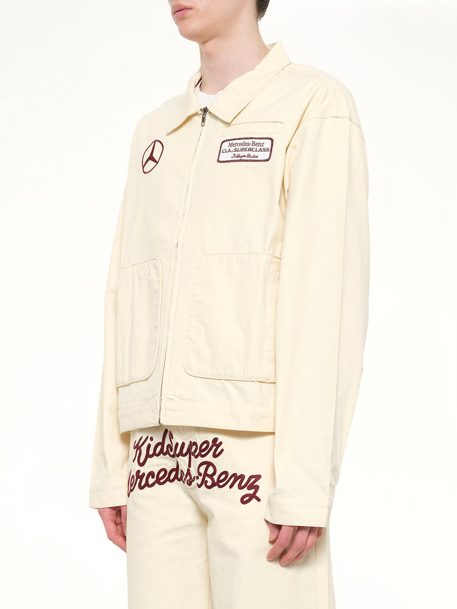 Kidsuper X Mercedes Benz Work Jacket in Cream