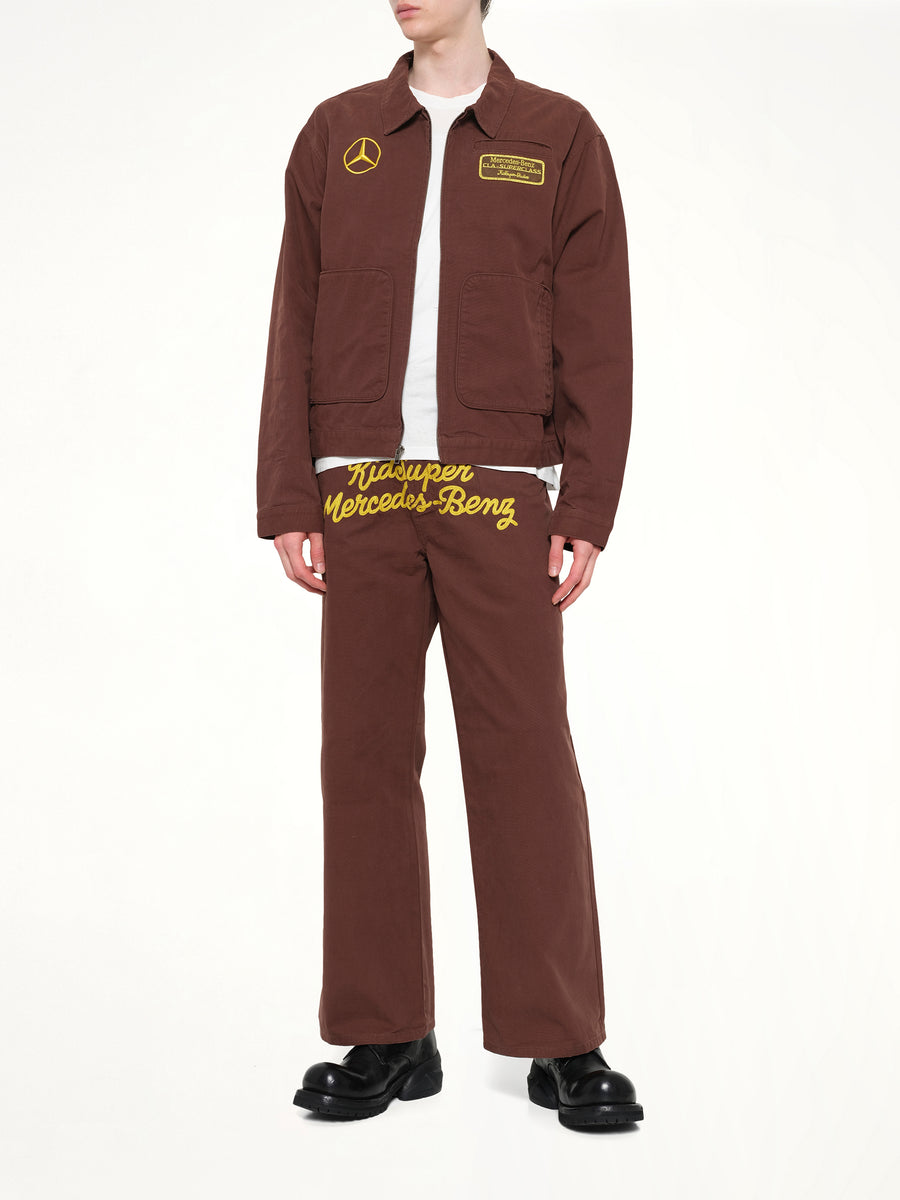 Kidsuper X Mercedes Benz Work Pants in Brown