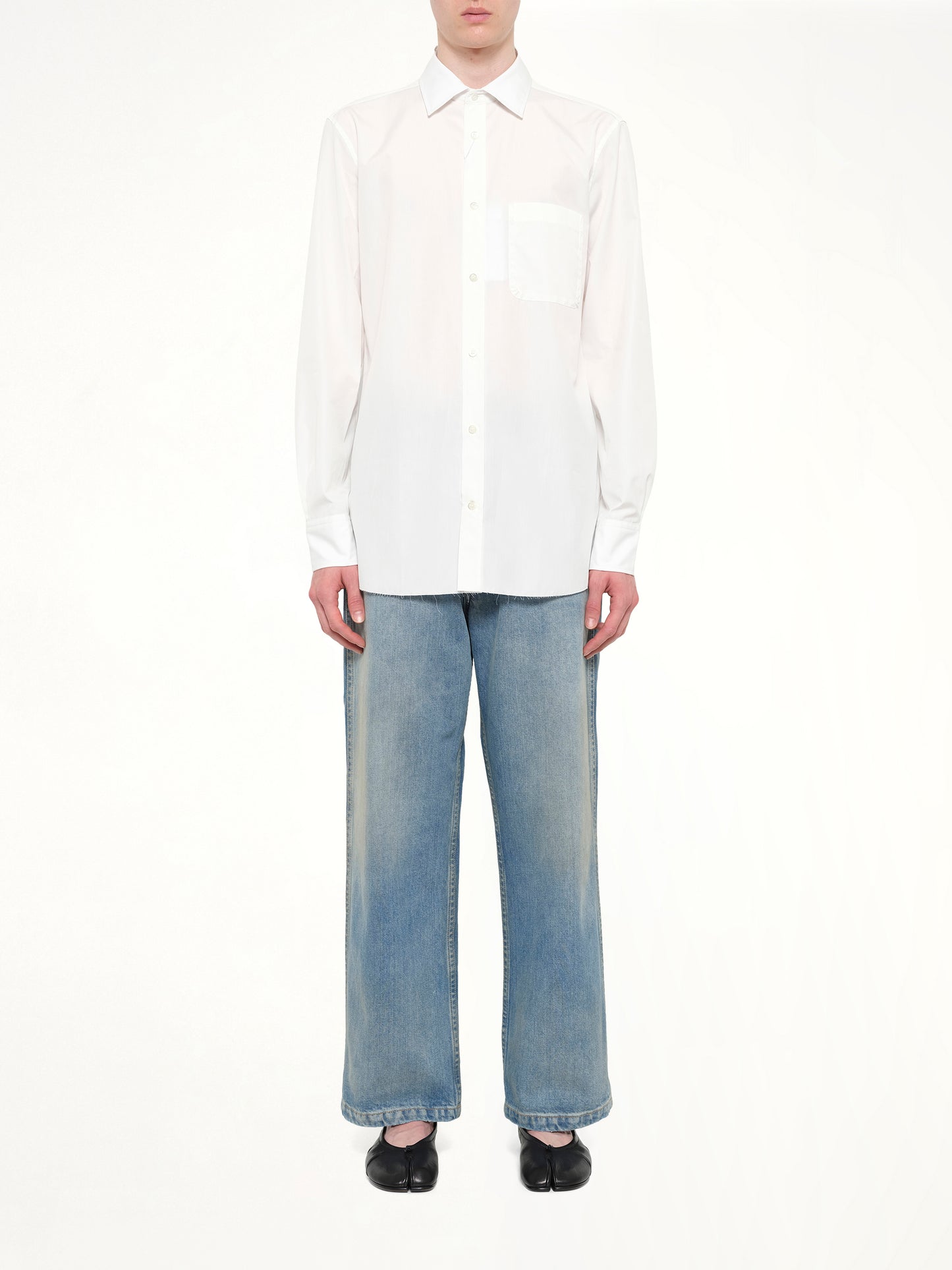 Long Sleeve Shirt in Off White