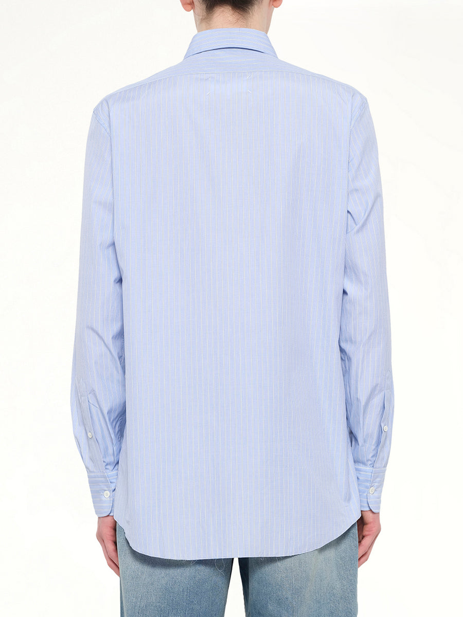 Stripe Long Sleeve Shirt in Blue