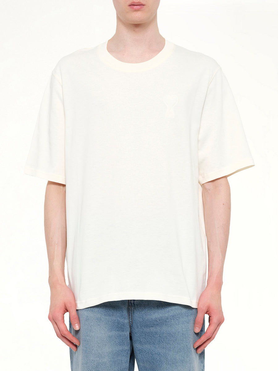 Big ADC Embossed T-Shirt in Off White