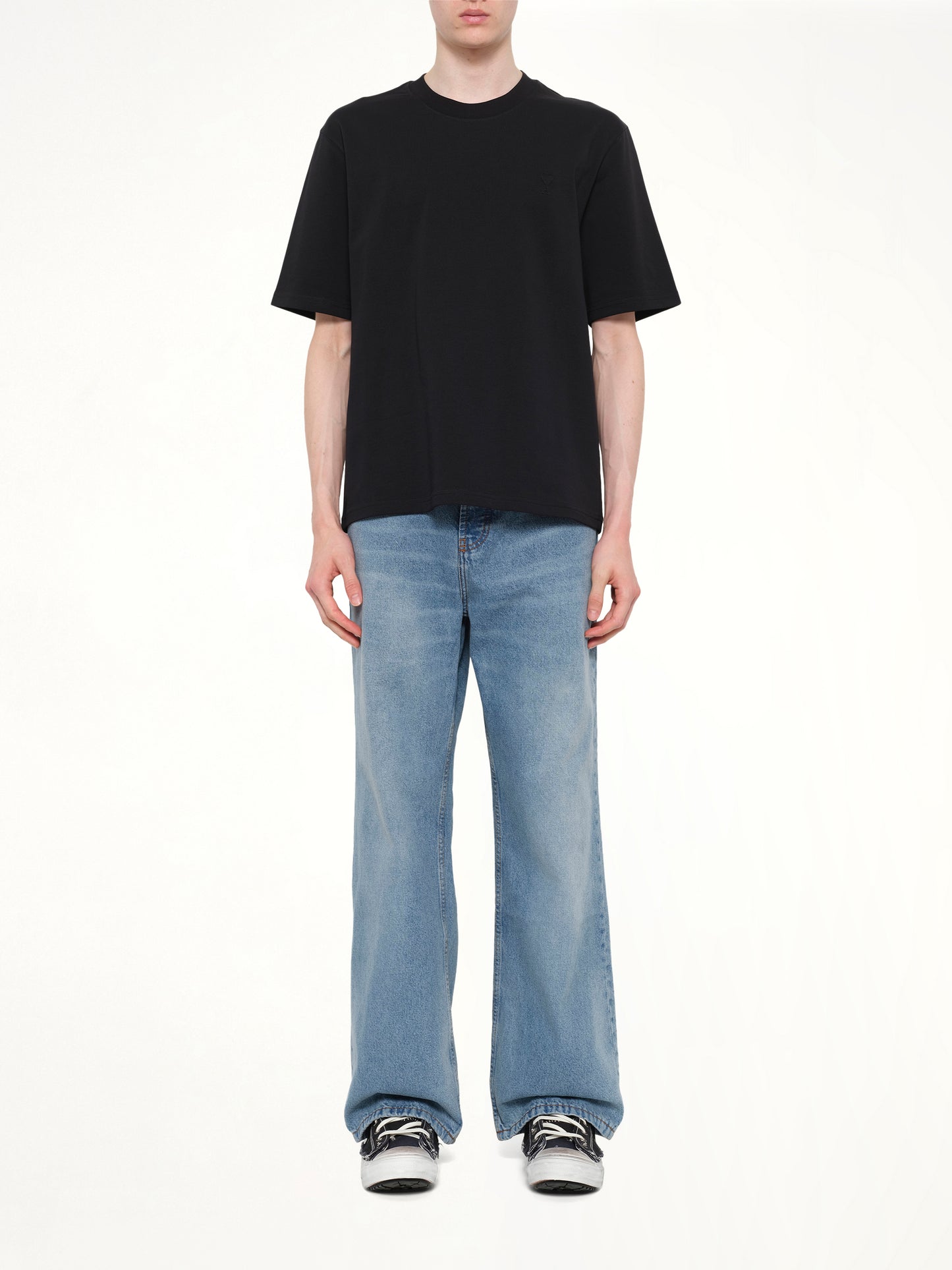 Small Embossed ADC T-Shirt in Black