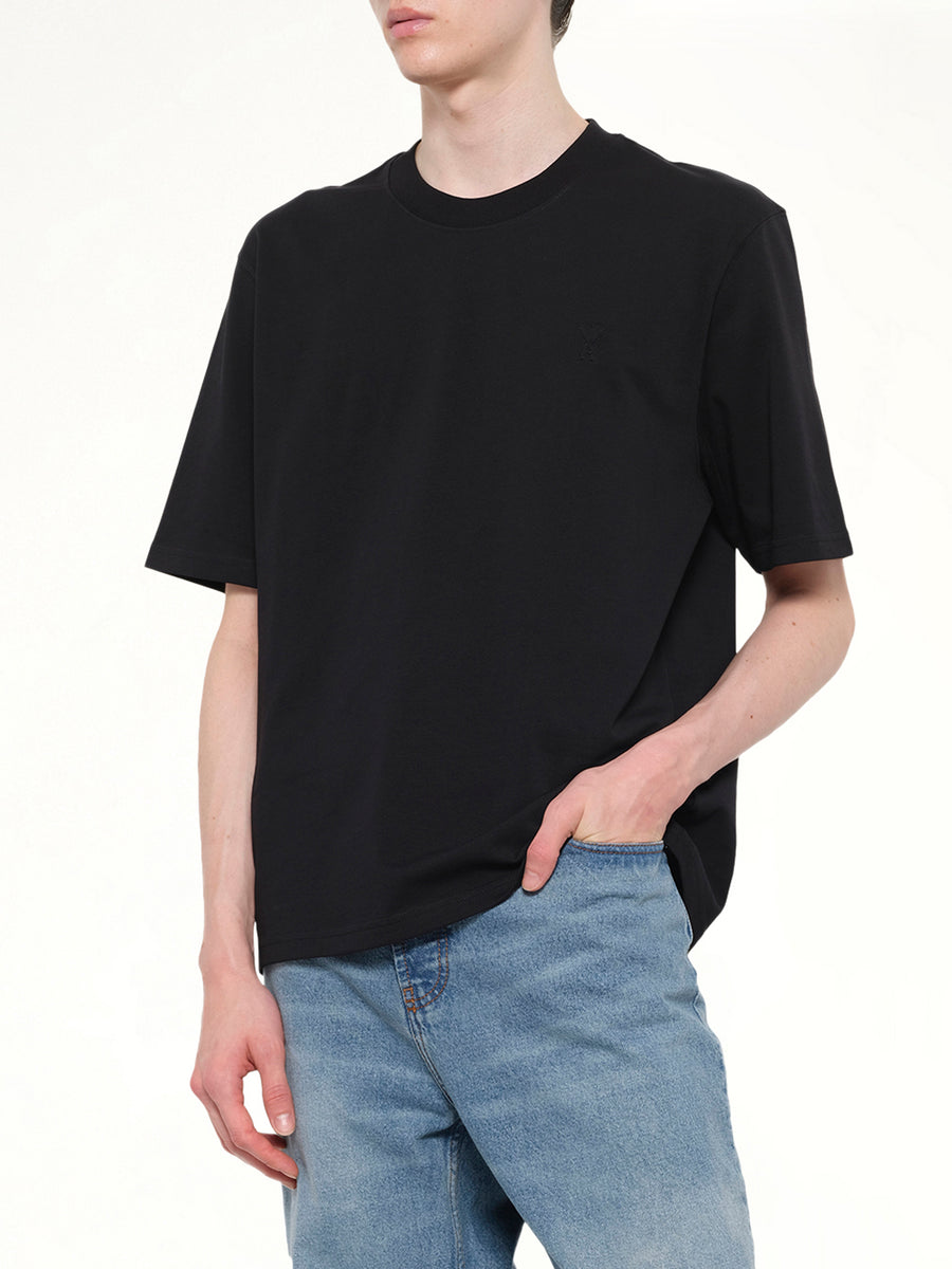 Small Embossed ADC T-Shirt in Black