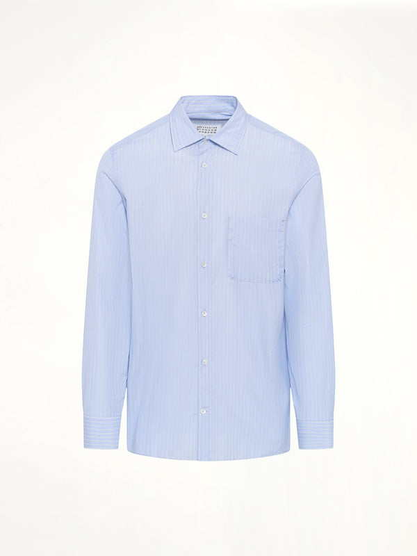 Stripe Long Sleeve Shirt in Blue