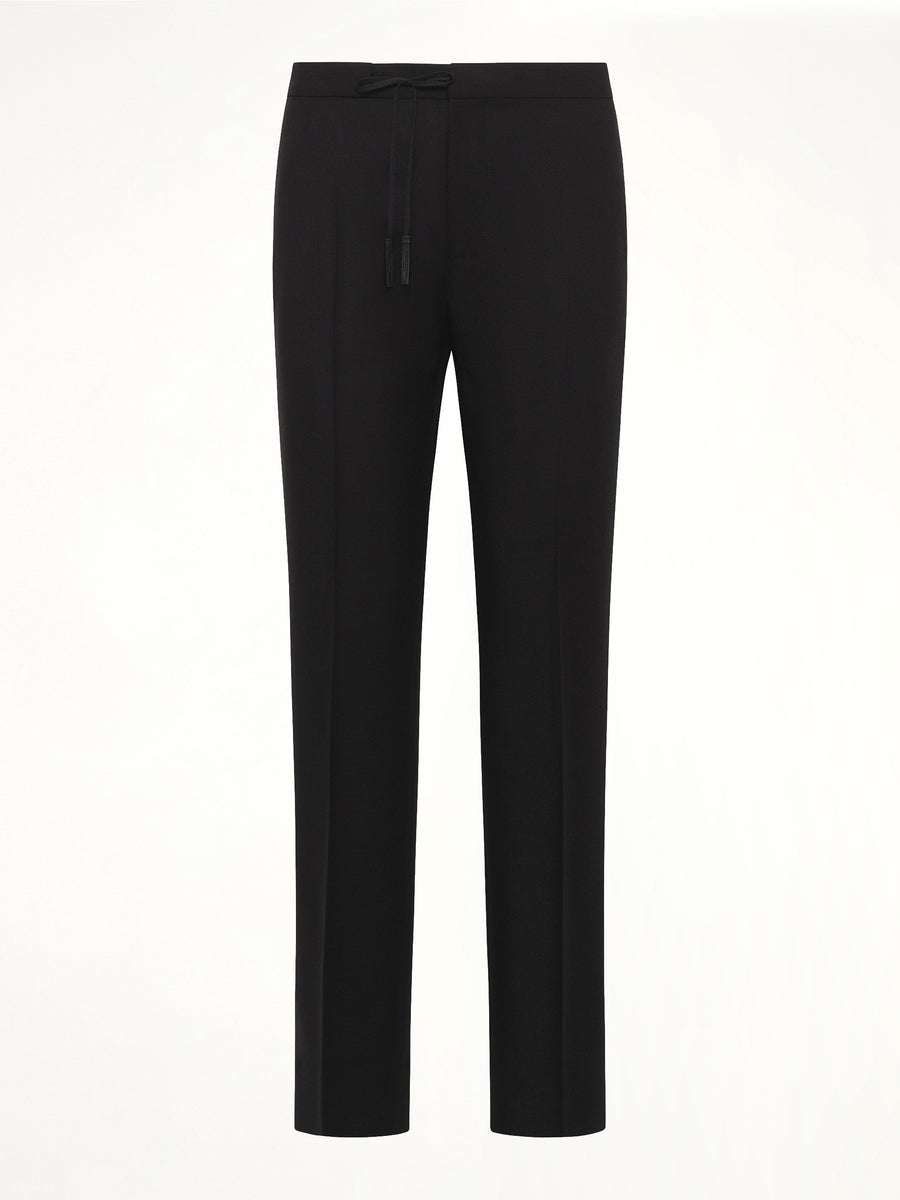 Wool Flannel Pants in Black