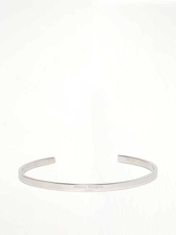 Logo Reference Cuff 4mm in Silver