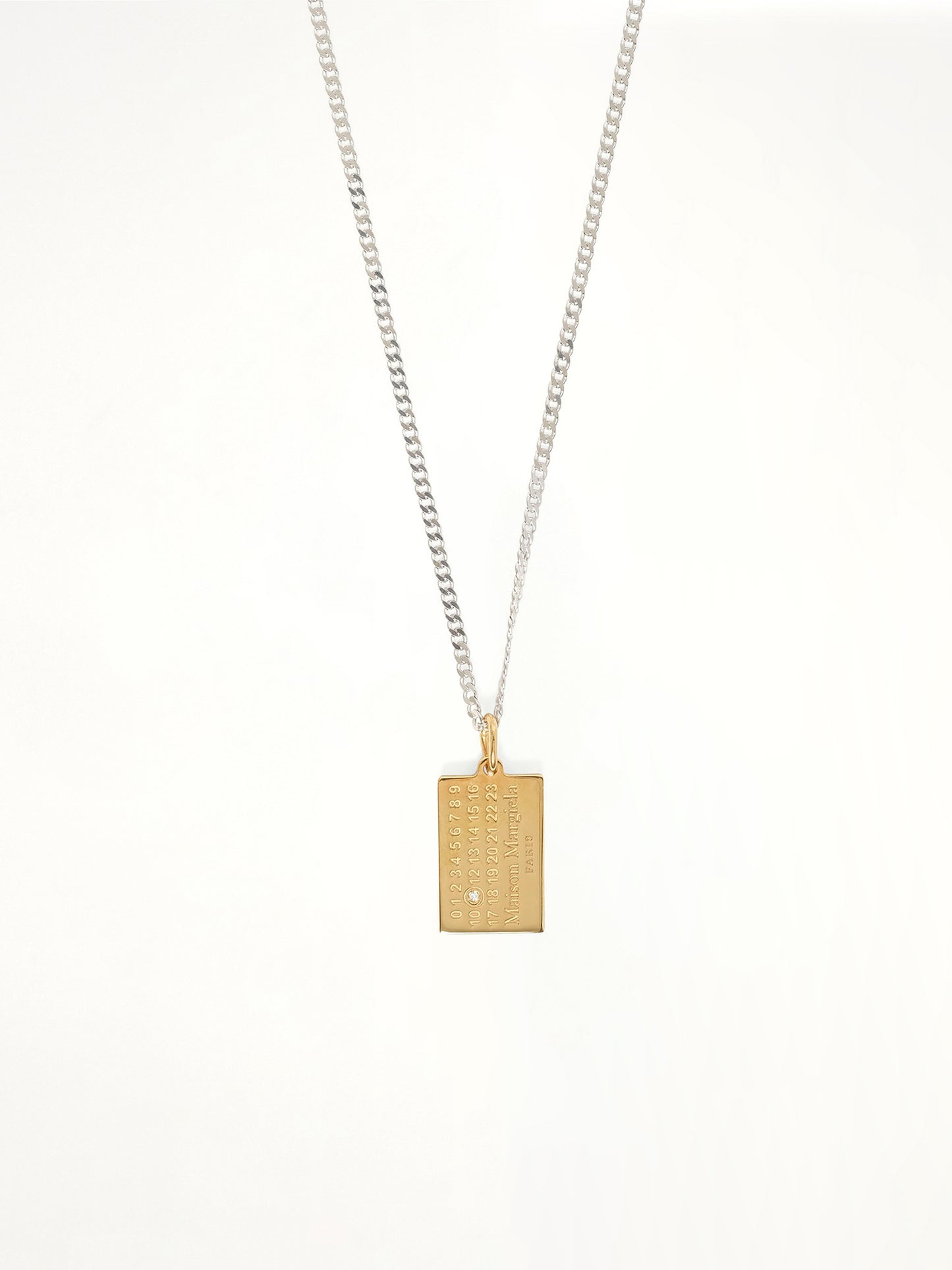 Lab-Grown Diamonds Number Pendant in Gold Coated Silver