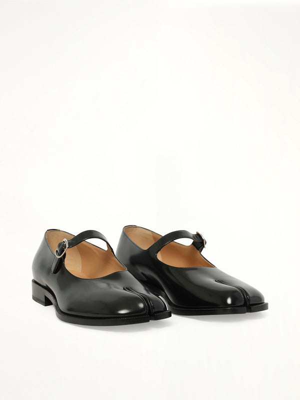 Tabi Mary Jane in Black Front View | MAISON MARGIELA