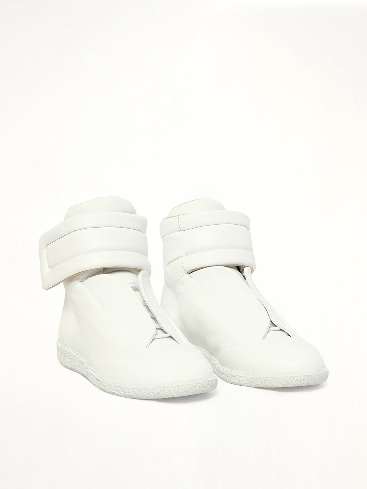 Future Mid-Top Sneaker in White Front View | MAISON MARGIELA