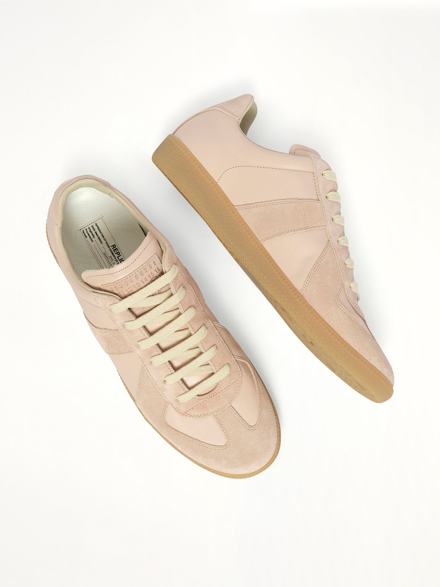 Replica Leather Sneaker in Almond Peach
