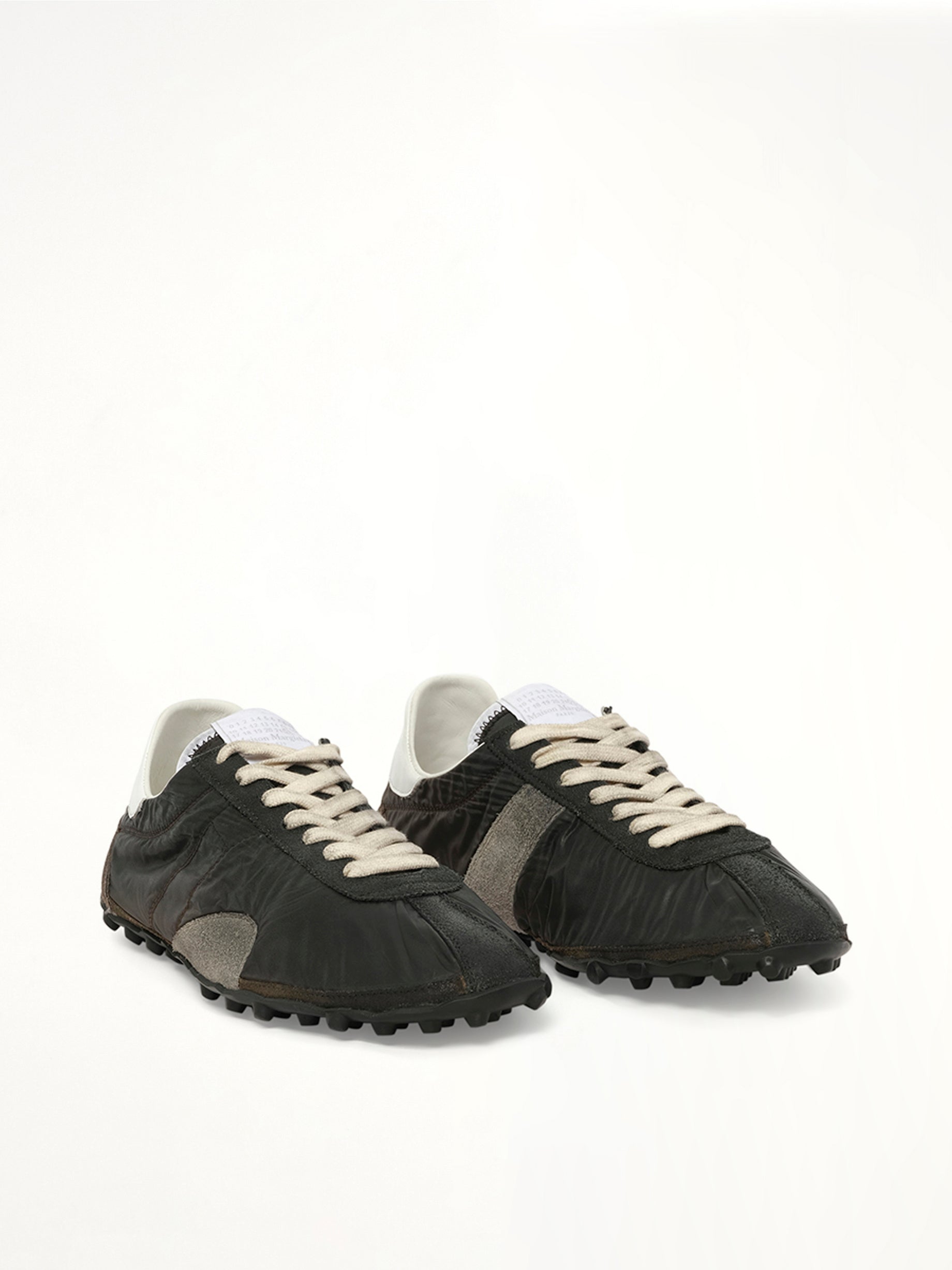Sprinters Low Sneaker in Dusty Green/Black Front View | MAISON MARGIELA