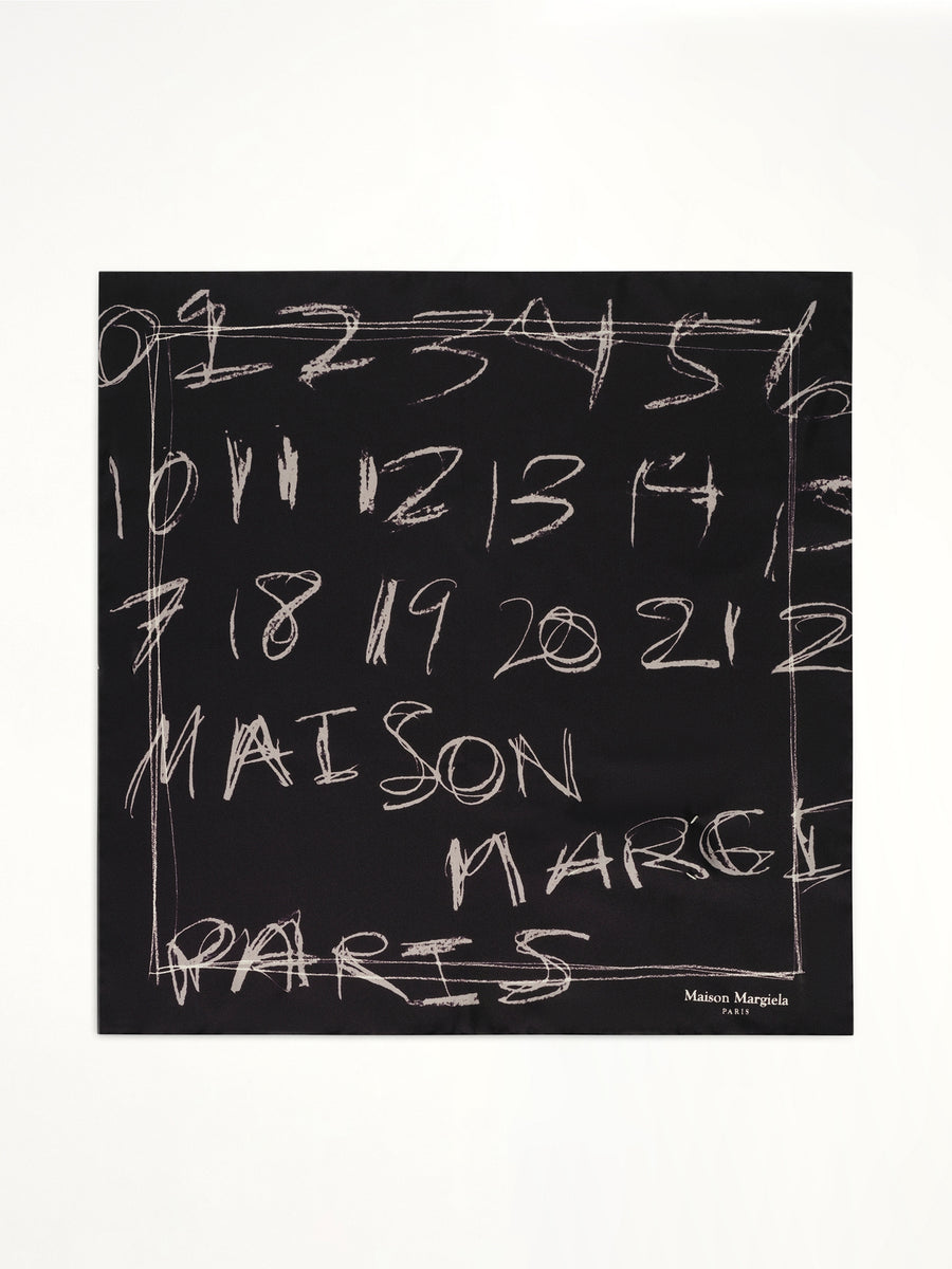 Numbers Foulard in Black