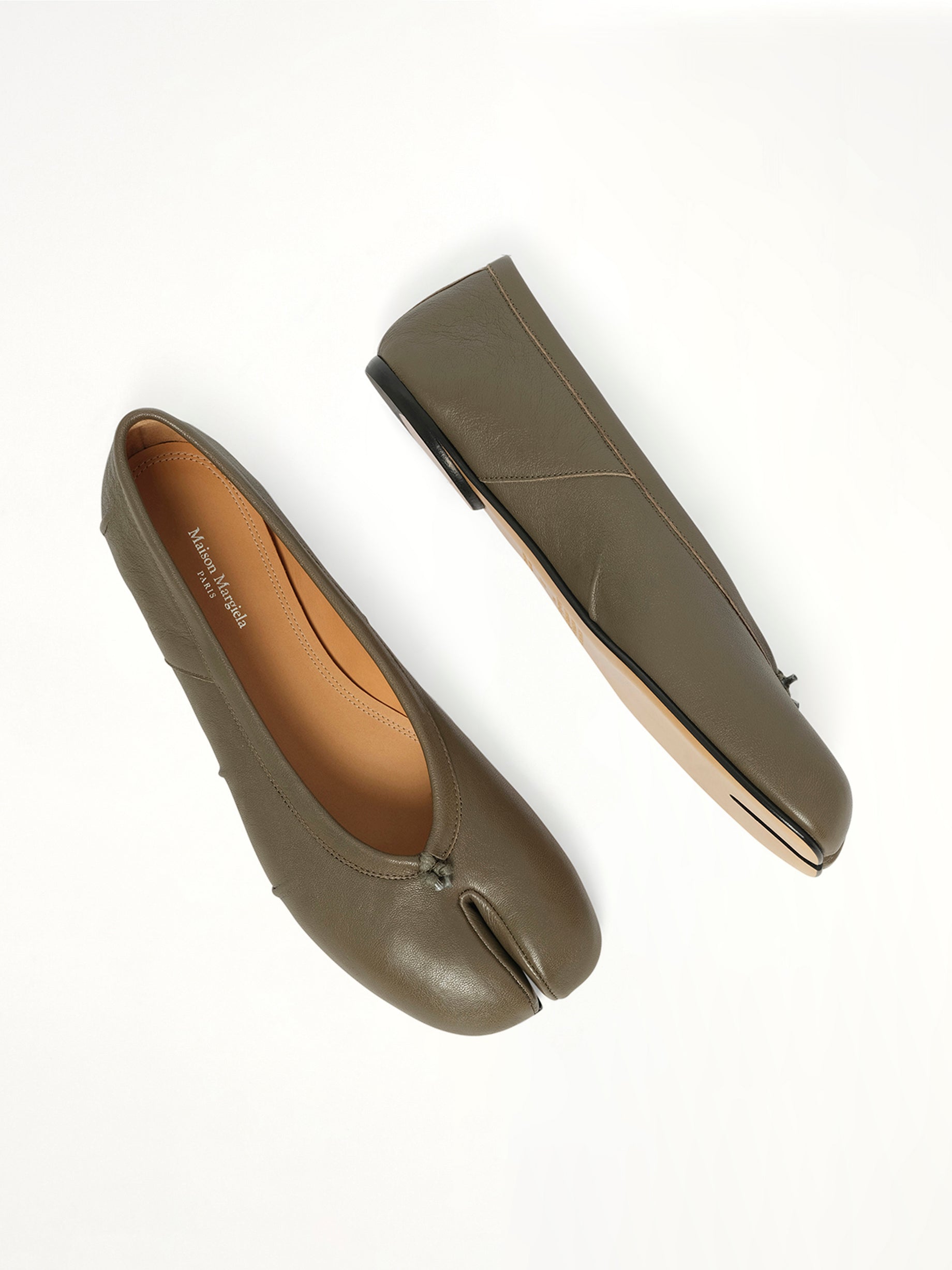 Tabi New Ballerina in Cold Brown Top View | MAISON MARGIELA