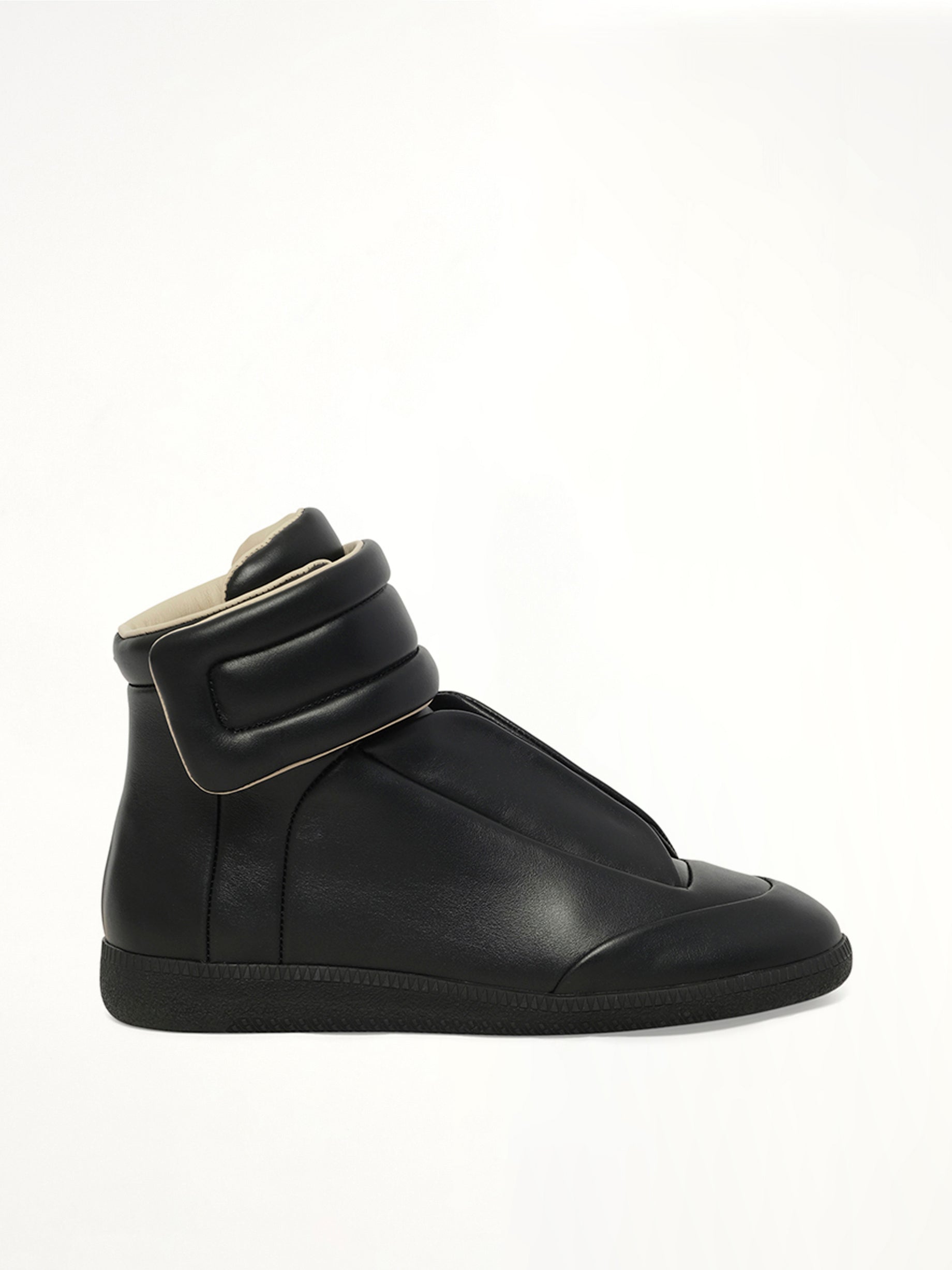 Future Mid-Top Sneaker in Black Side View | MAISON MARGIELA
