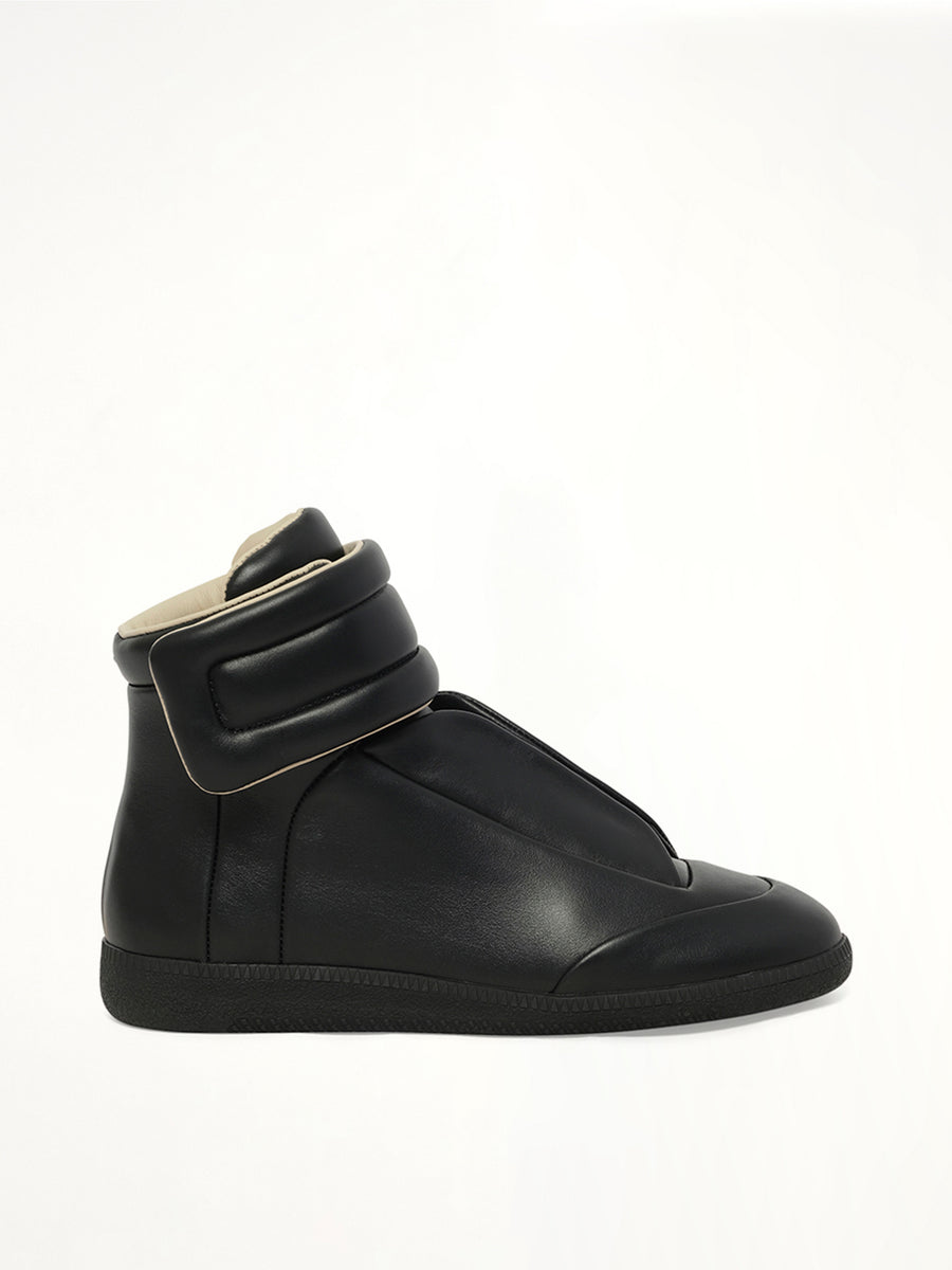 Future Mid-Top Sneaker in Black Side View | MAISON MARGIELA