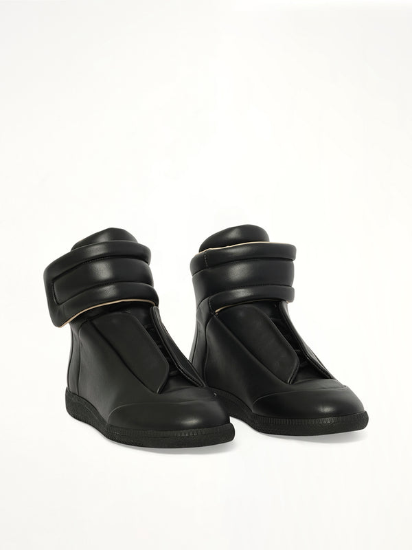 Future Mid-Top Sneaker in Black Front View | MAISON MARGIELA
