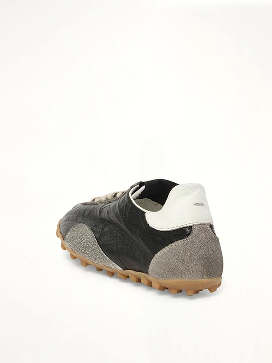 Sprinters Low Sneaker in Black/White/Grey Back View | MAISON MARGIELA
