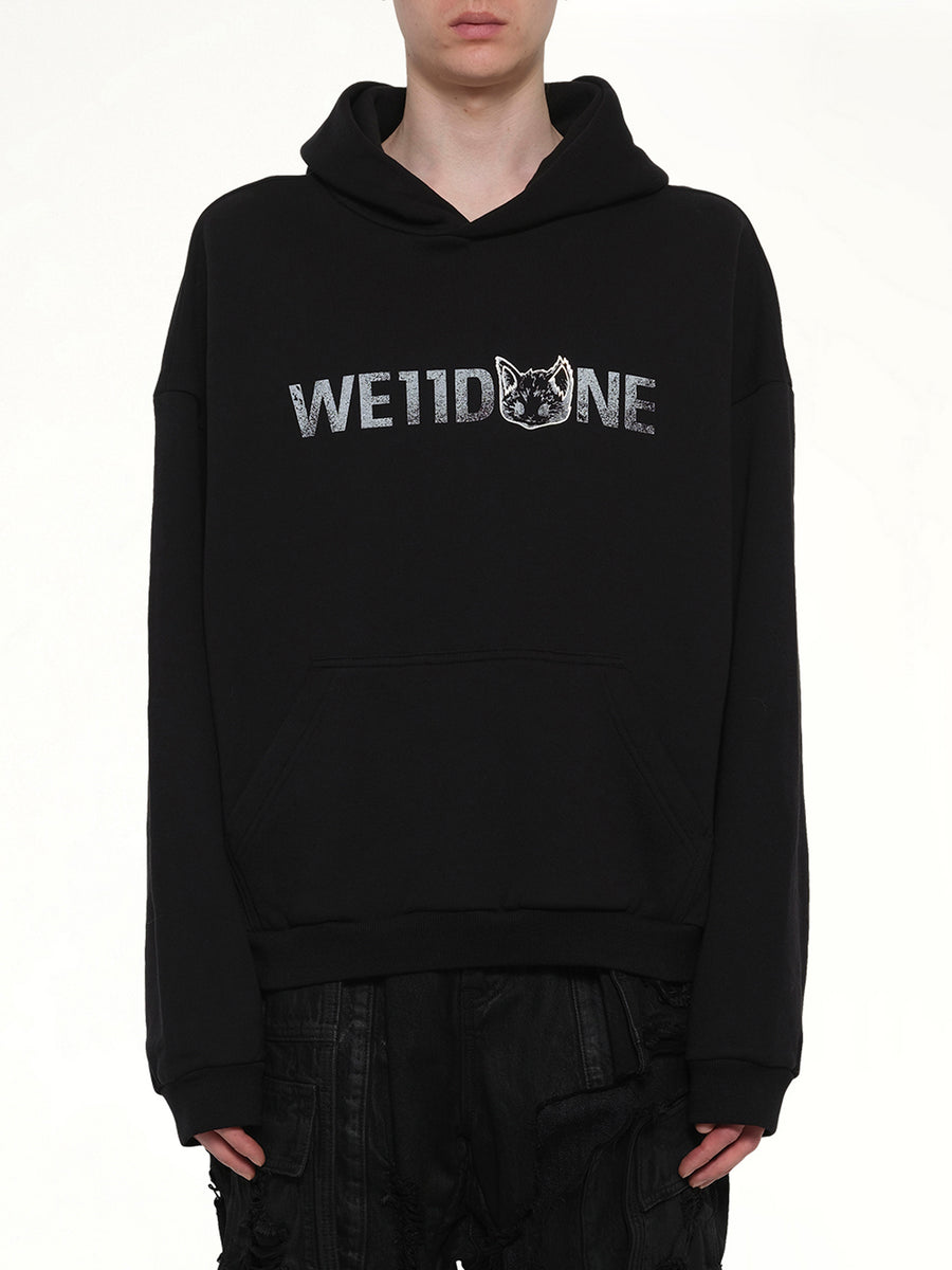 Amber Logo Hoodie in Black