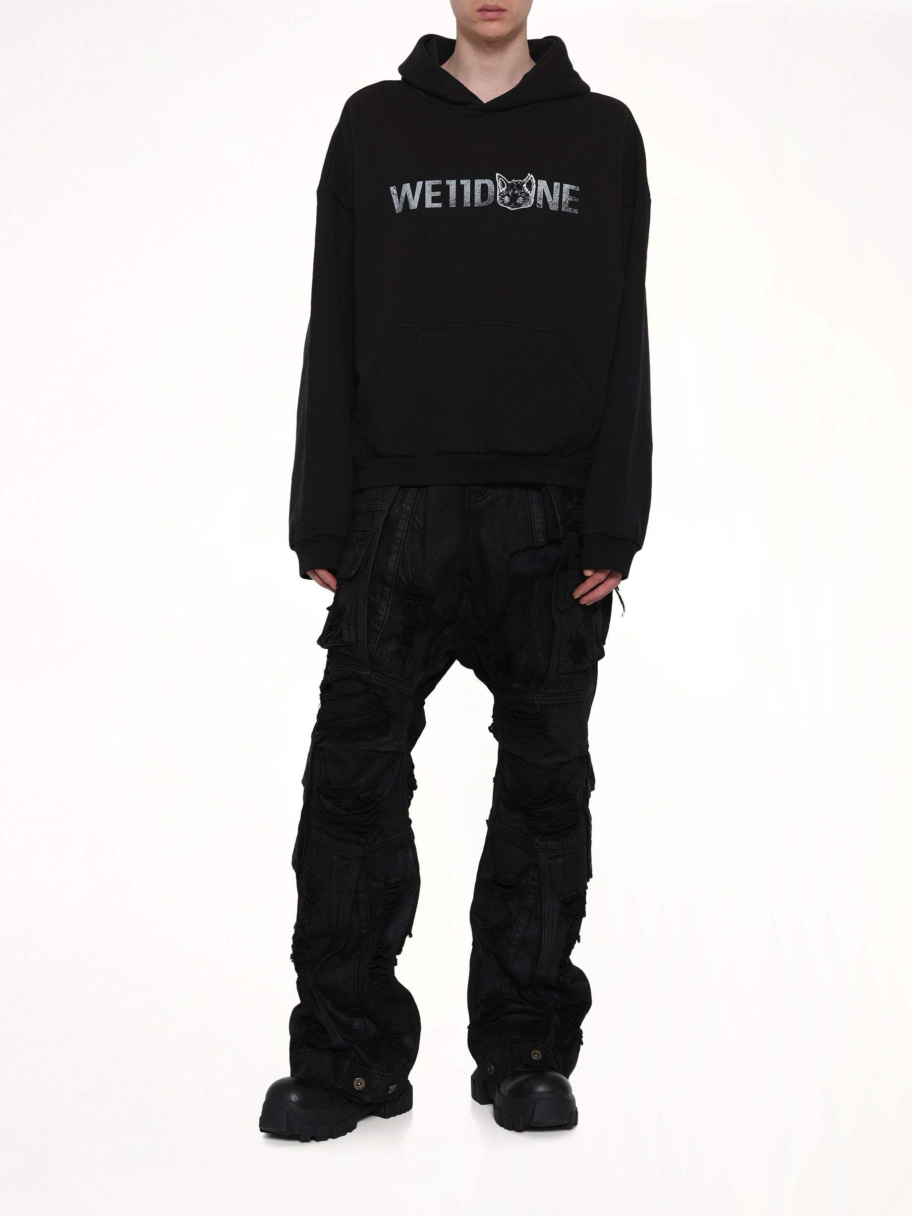 Amber Logo Hoodie in Black