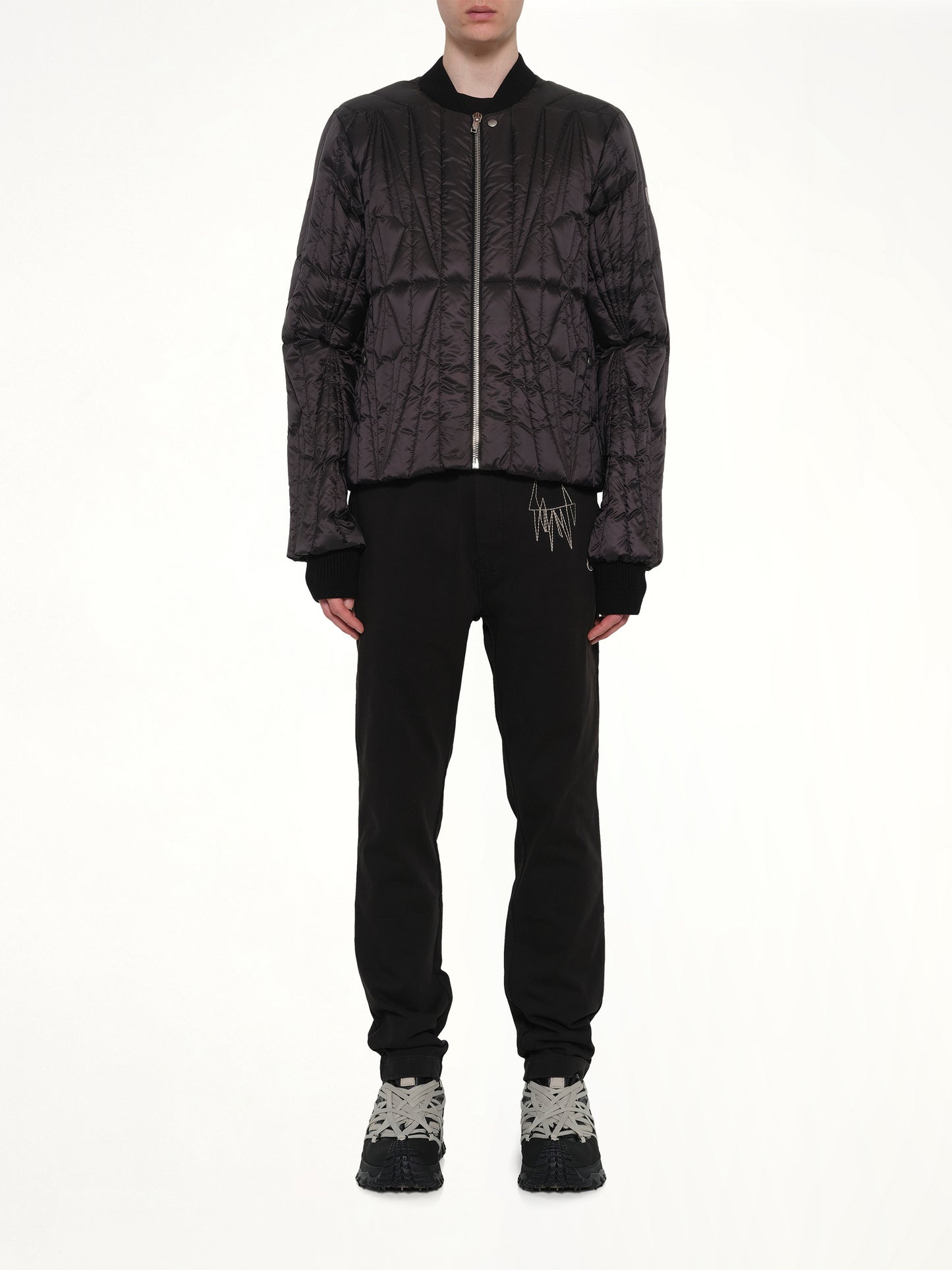 Rick Owens x Moncler Geocamo Flight Jacket in Black