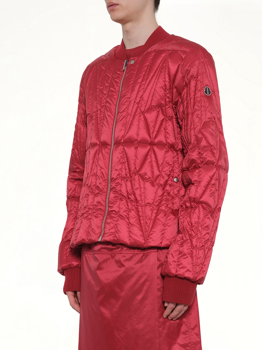 Rick Owens x Moncler Geocamo Flight Jacket in Carnelian