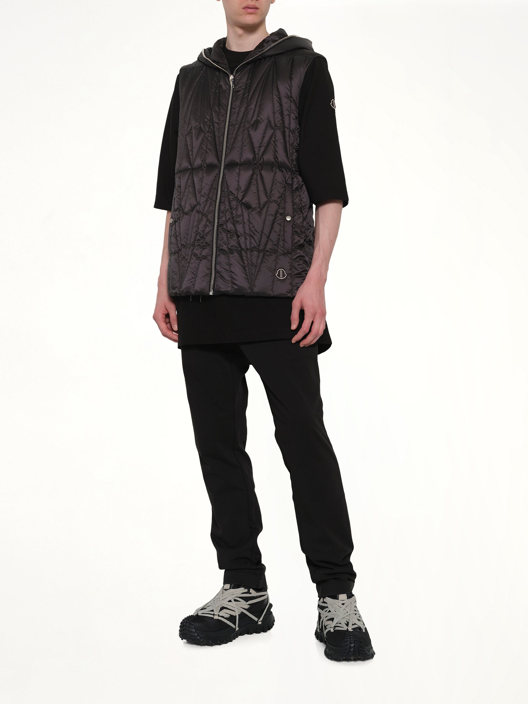 Rick Owens x Moncler Geocamo Ziplock Vest in Black