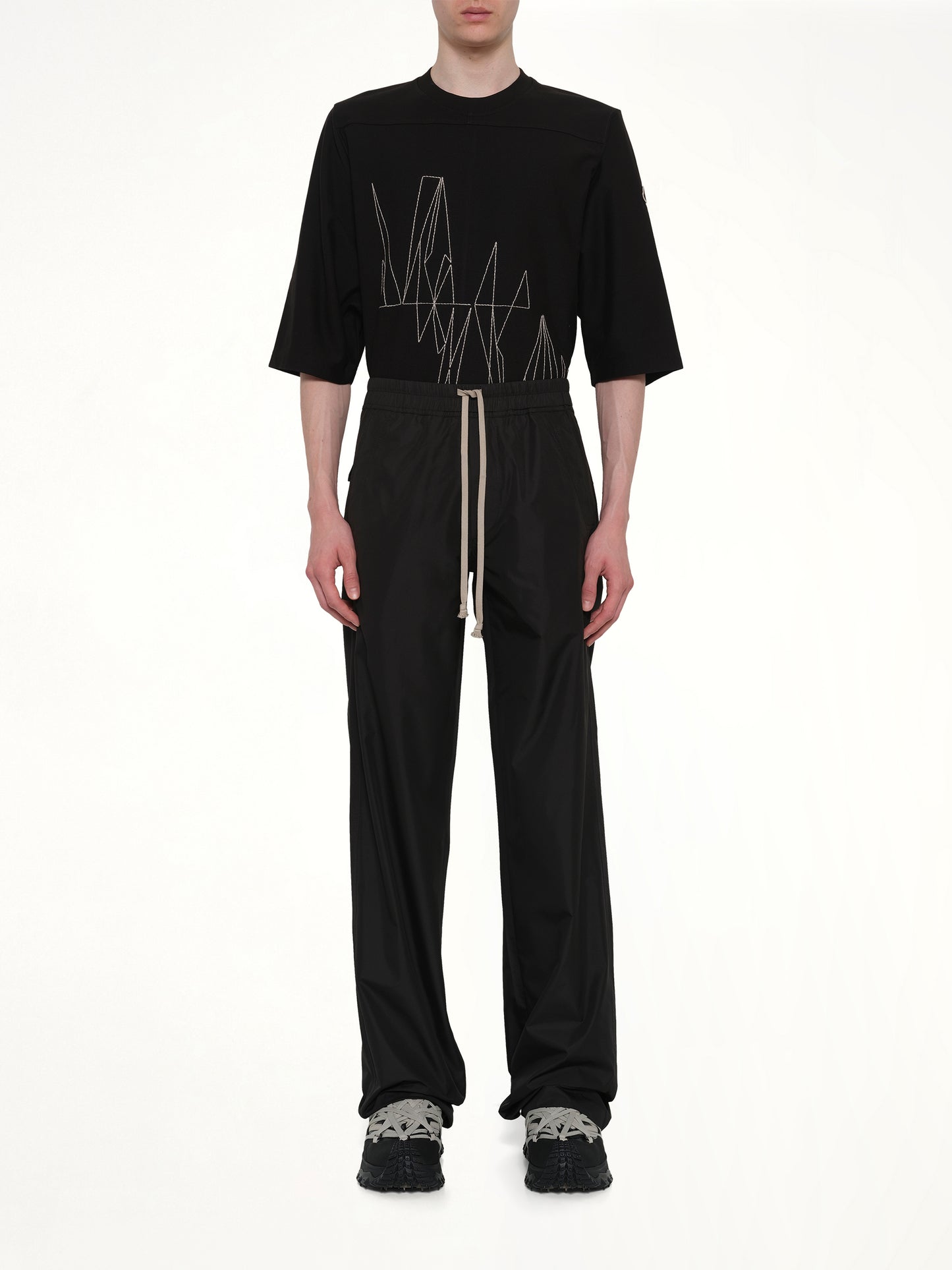 Rick Owens x Moncler Drawstring Pants in Black