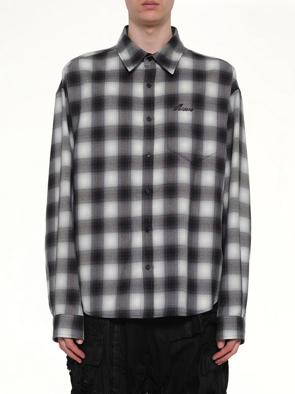 City Cherckered T-Shirt in Black