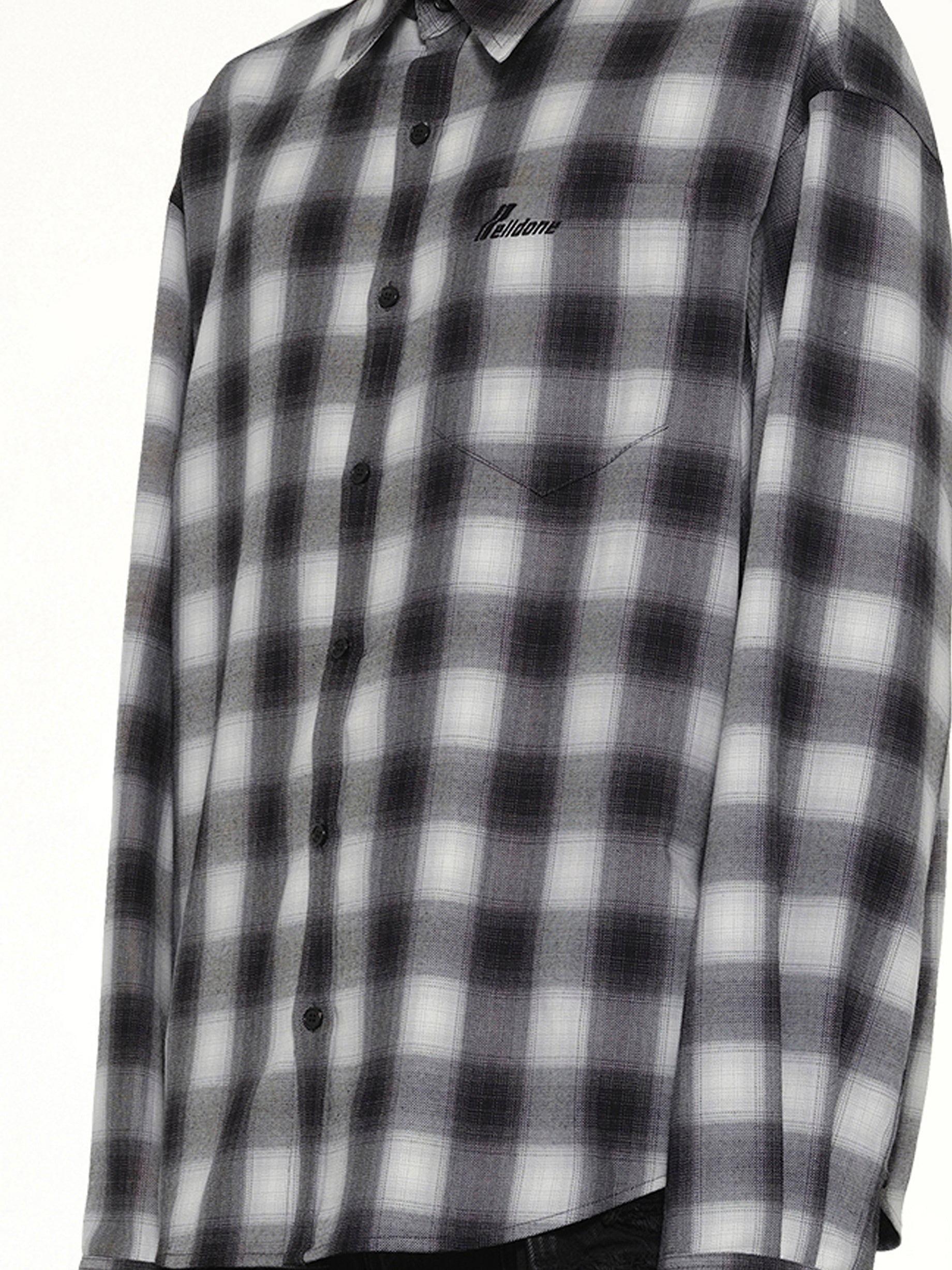 City Cherckered T-Shirt in Black