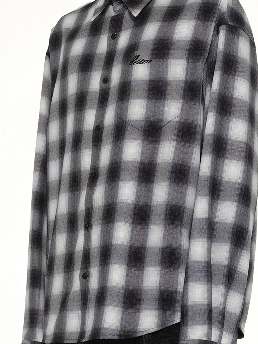 City Cherckered T-Shirt in Black