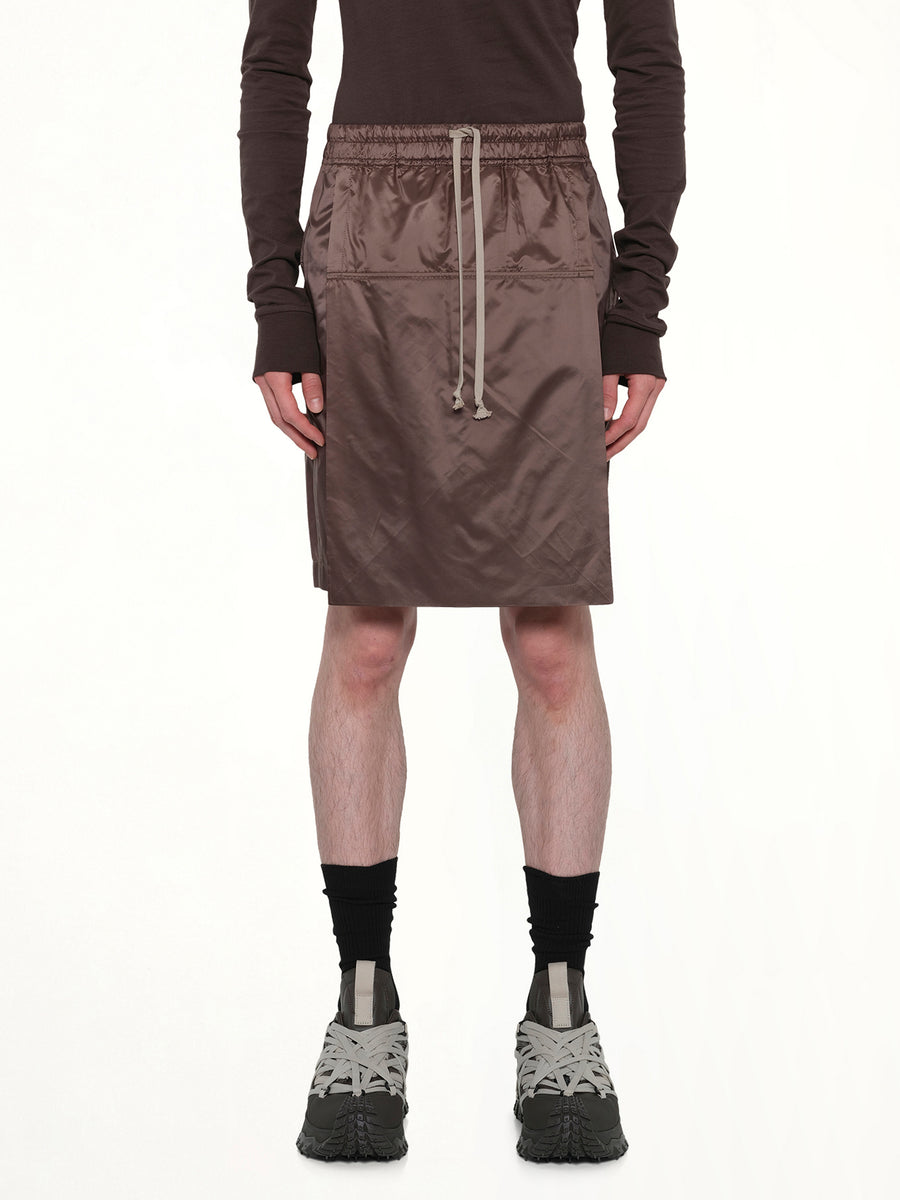 Rick Owens x Moncler Kiltshorts in Dark Dust