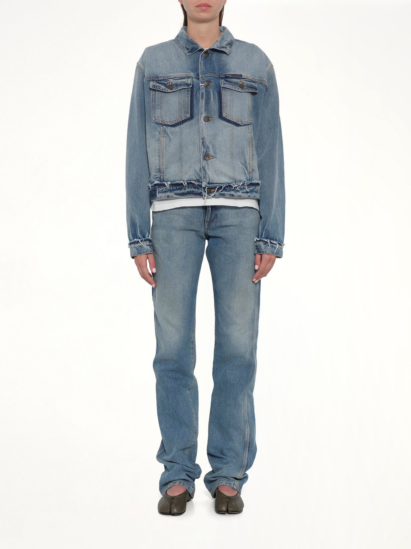 Denim Jacket in Light Blue Indigo