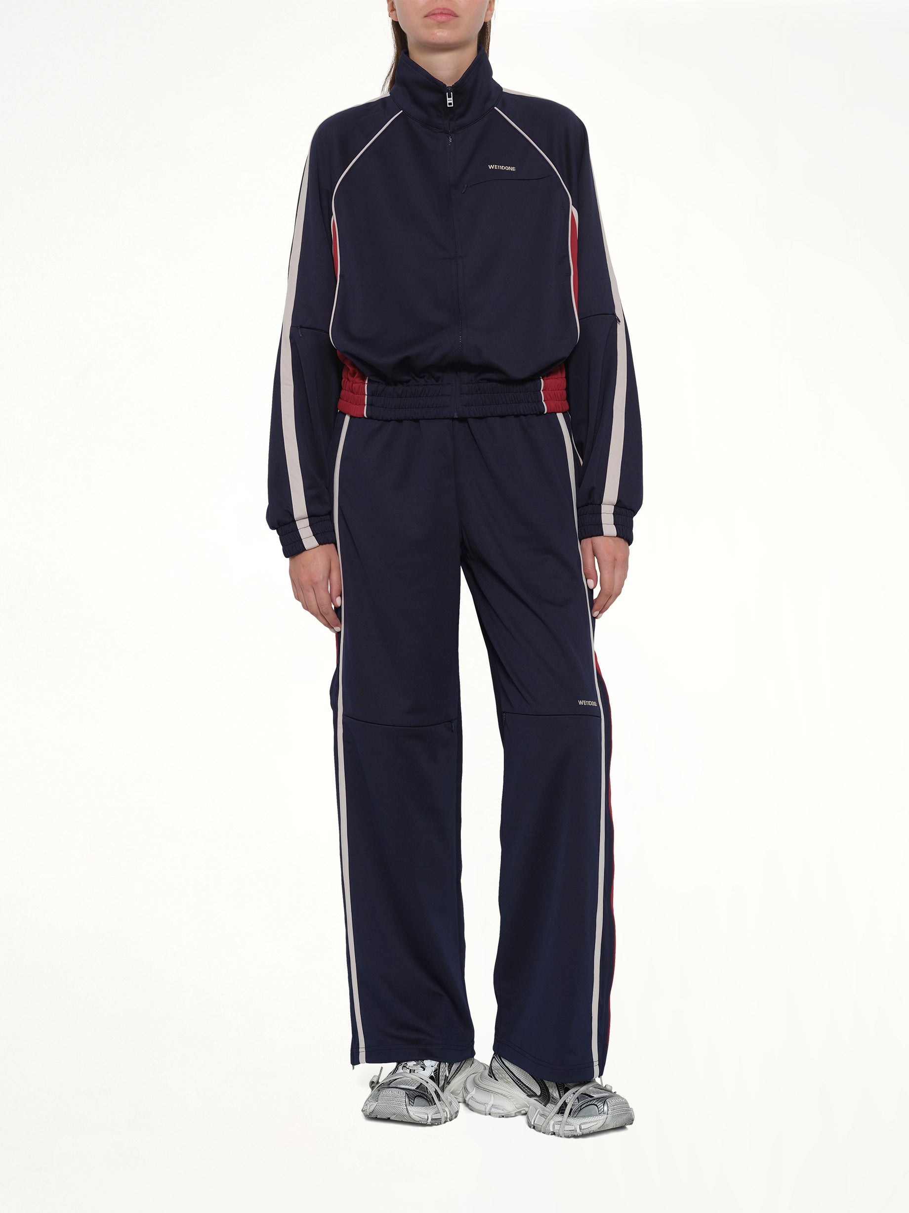 Contrast Track Jacket in Navy