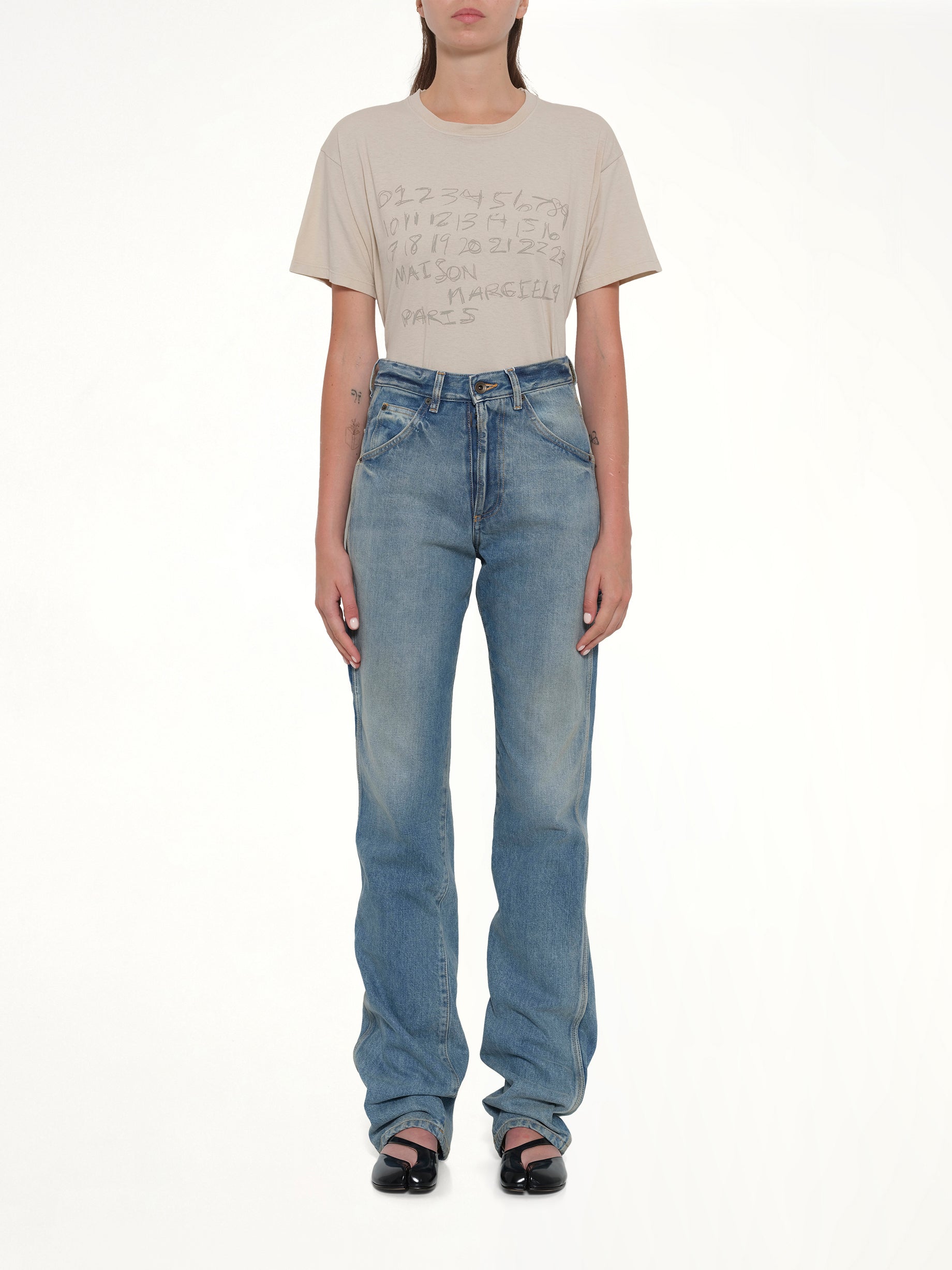 Straight 5 Pocket Jeans in Light Blue Indigo