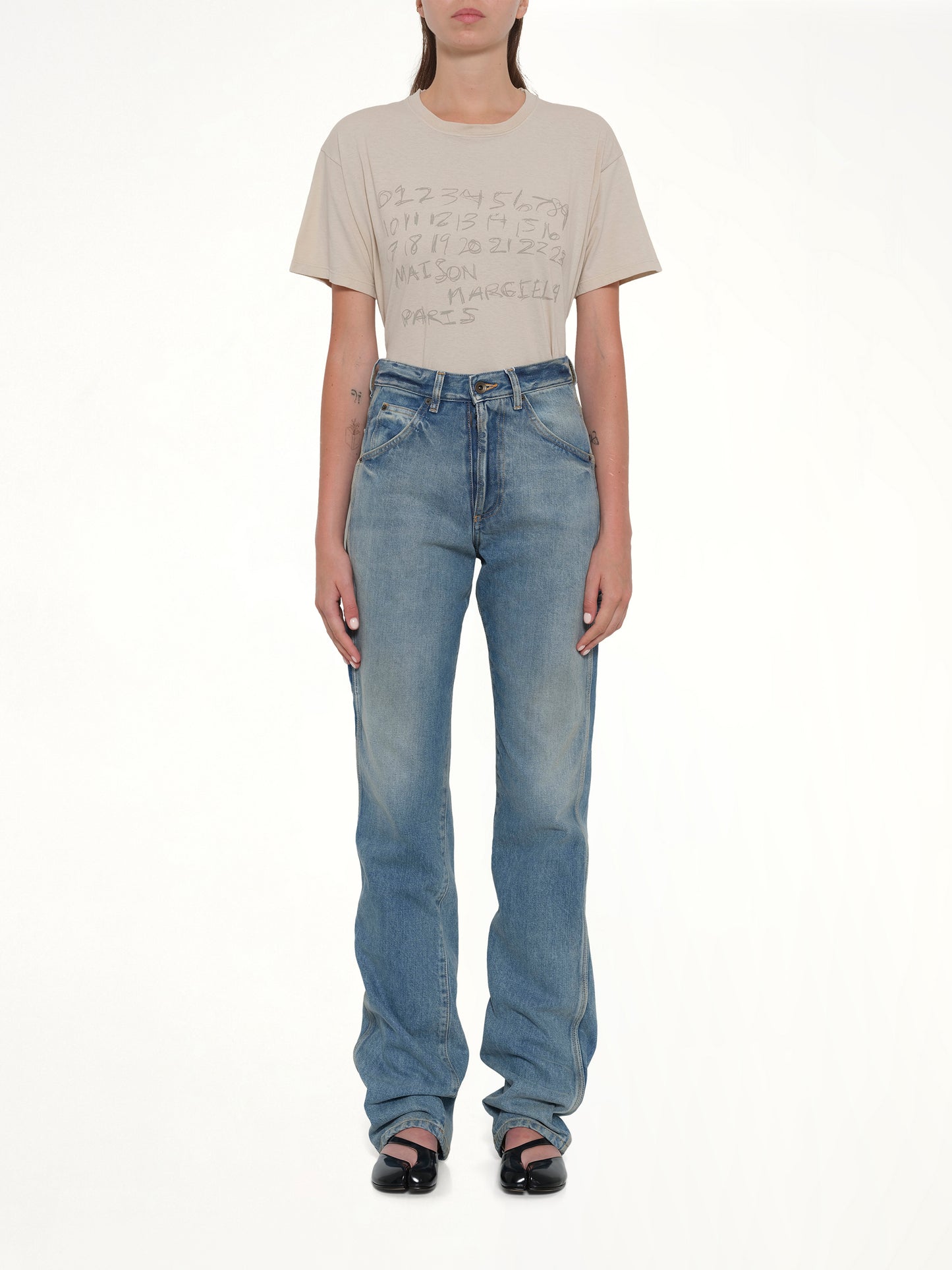 Straight 5 Pocket Jeans in Light Blue Indigo