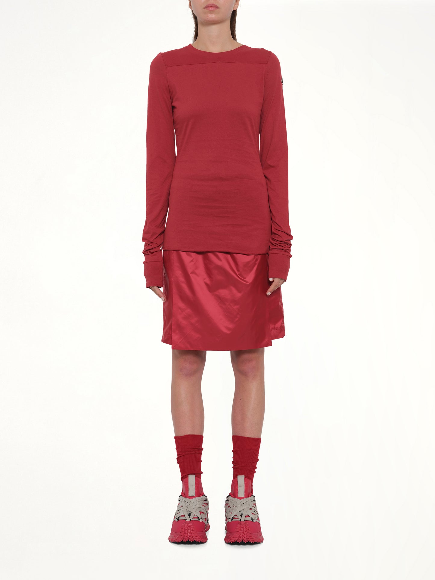 Rick Owens x Moncler Girder LS T in Carnelian