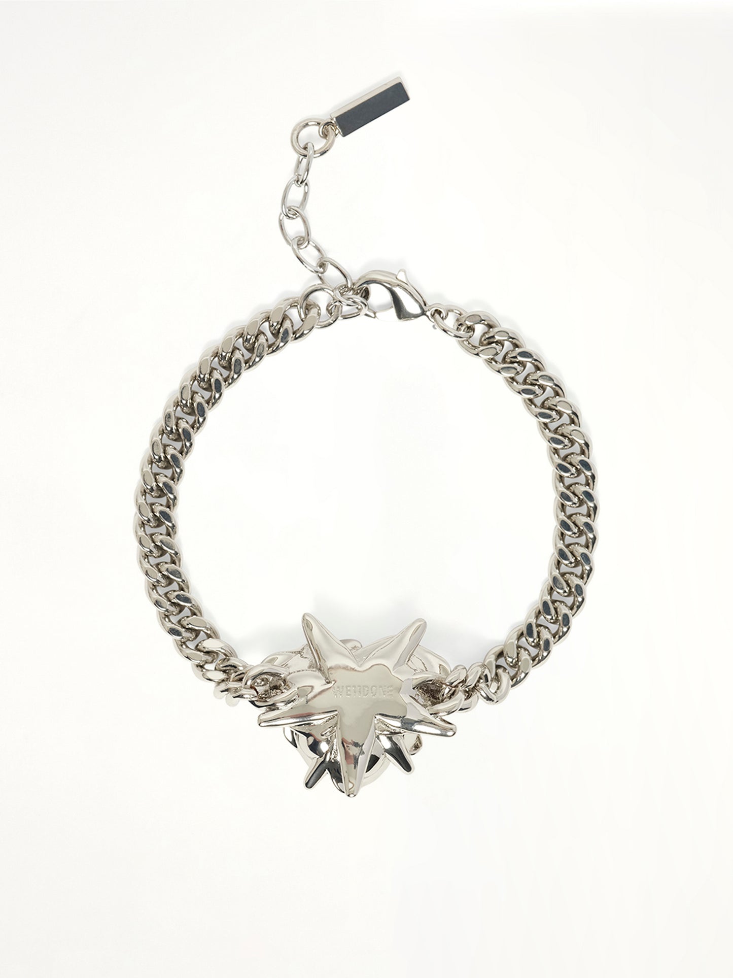 Small Spiky Rose Bracelet in Silver