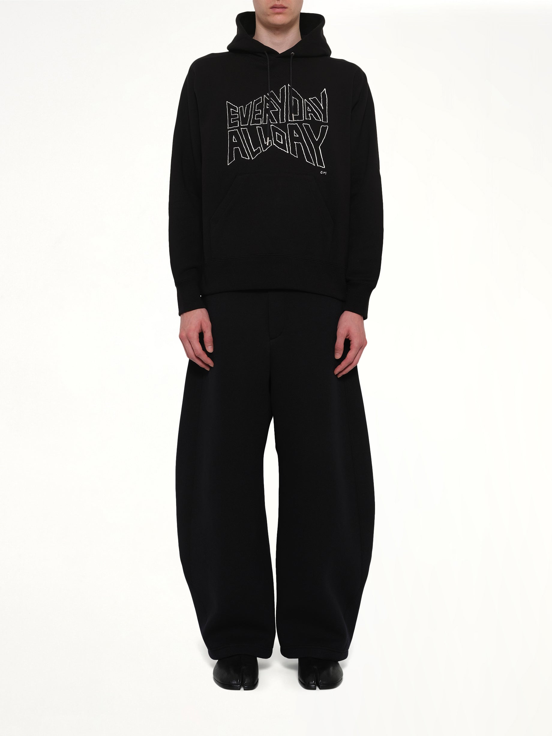 Geoff Sacai 黑色印花连帽衫