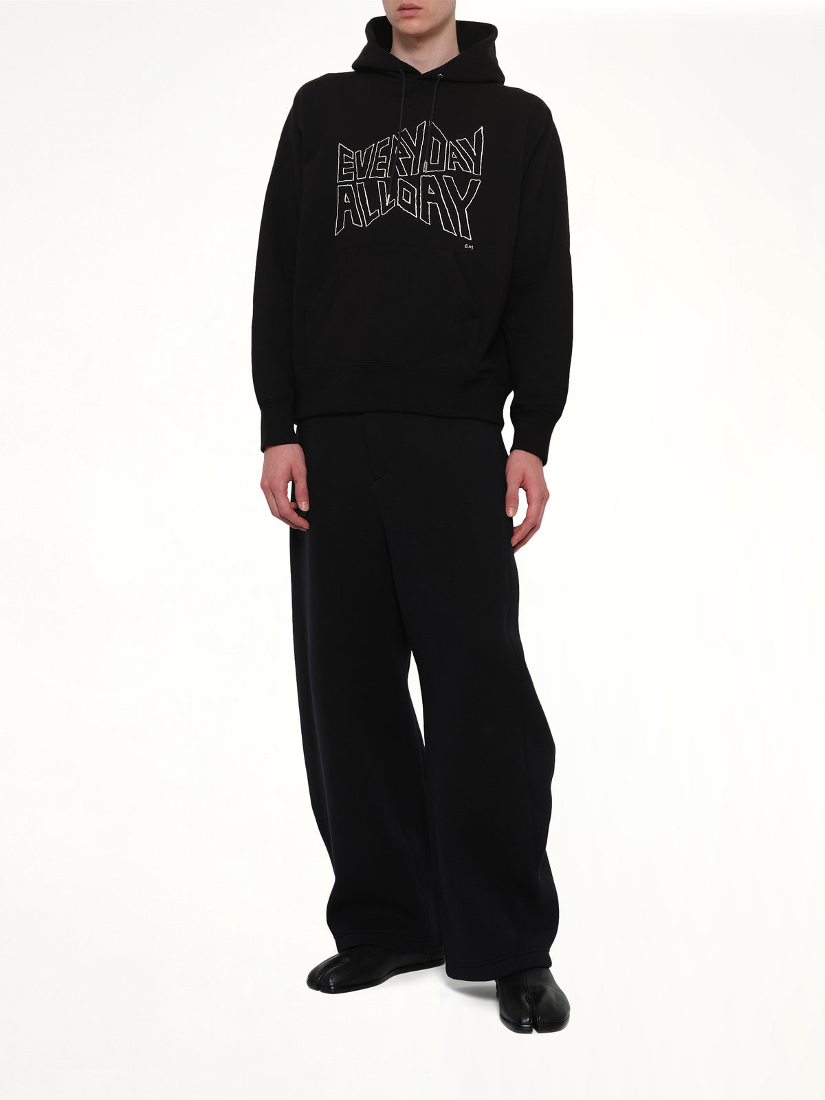 Geoff Sacai 黑色印花连帽衫