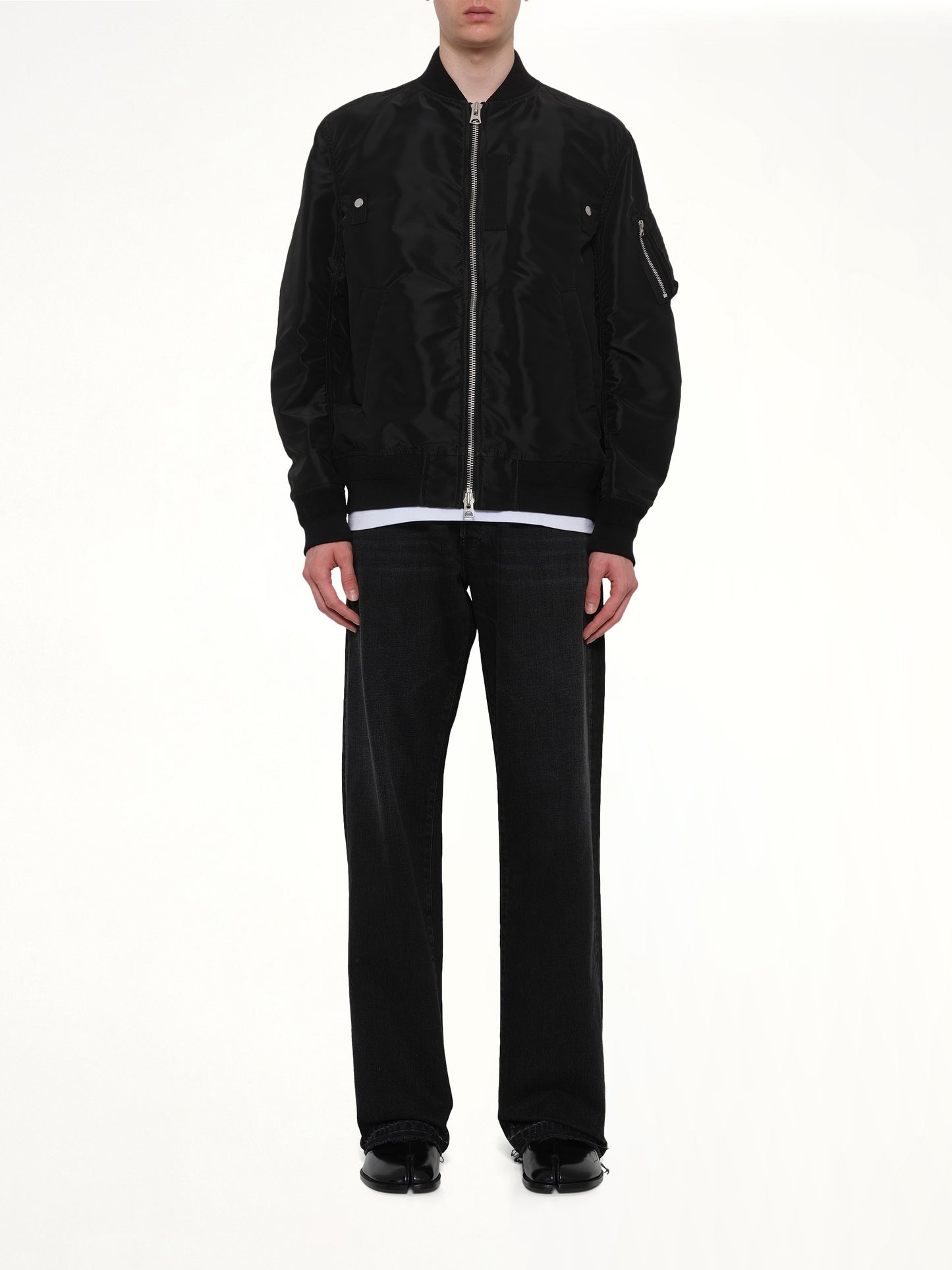 Nylon Twill Blouson in Black