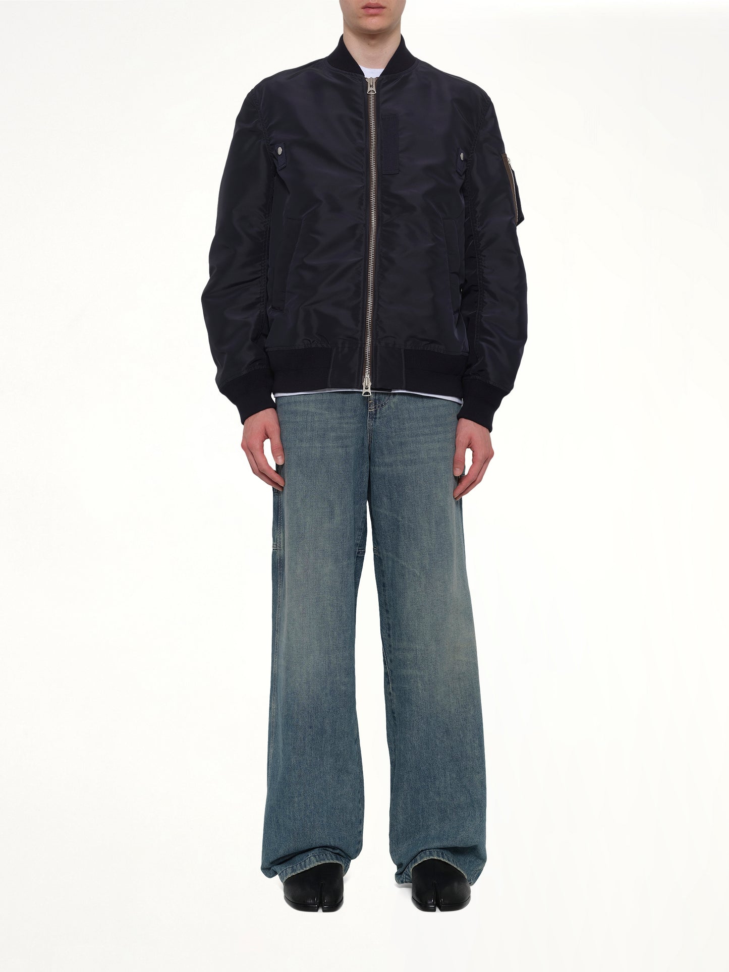 Nylon Twill Blouson in Navy